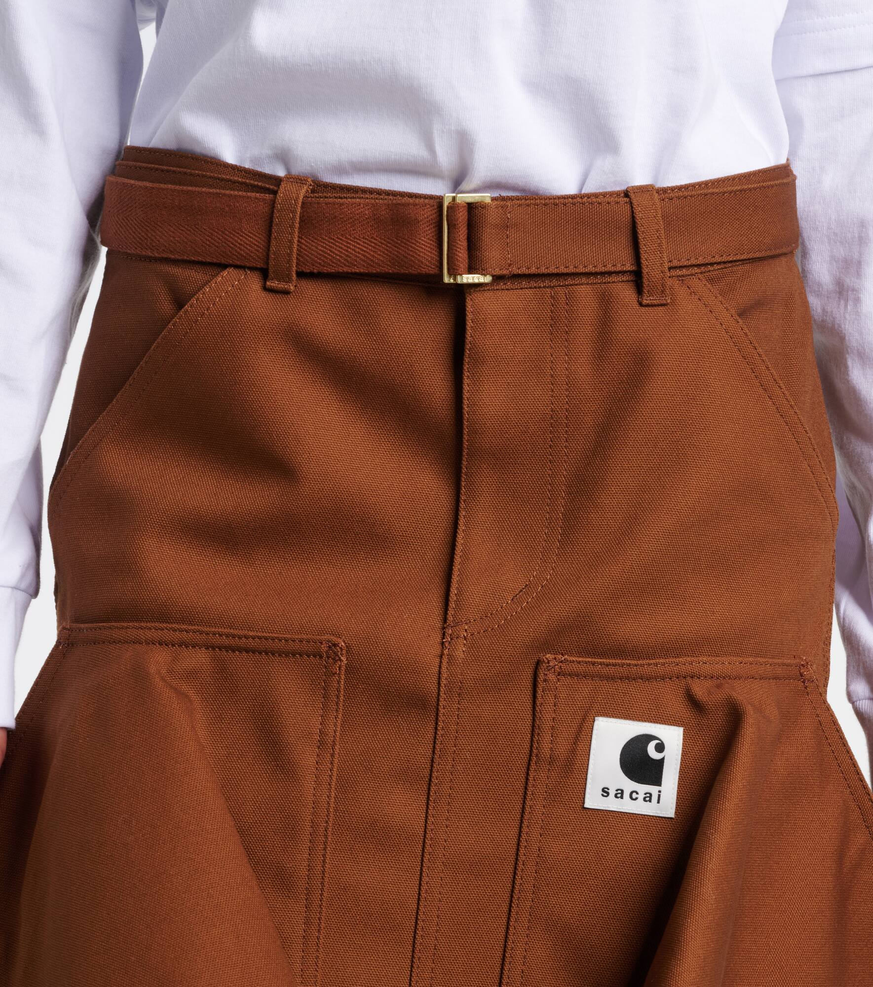 x Carhartt cotton canvas miniskirt - 4