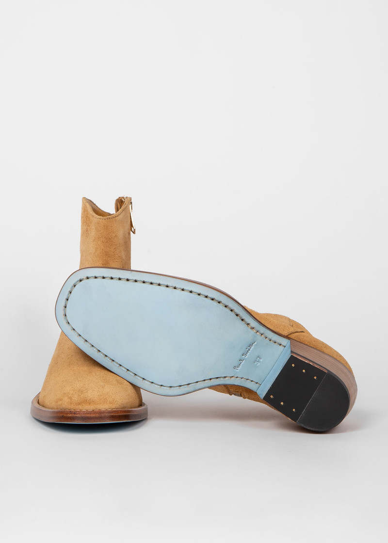 Paul Smith Suede 'Austin' Boots With 'Swirl' Stitch outlook