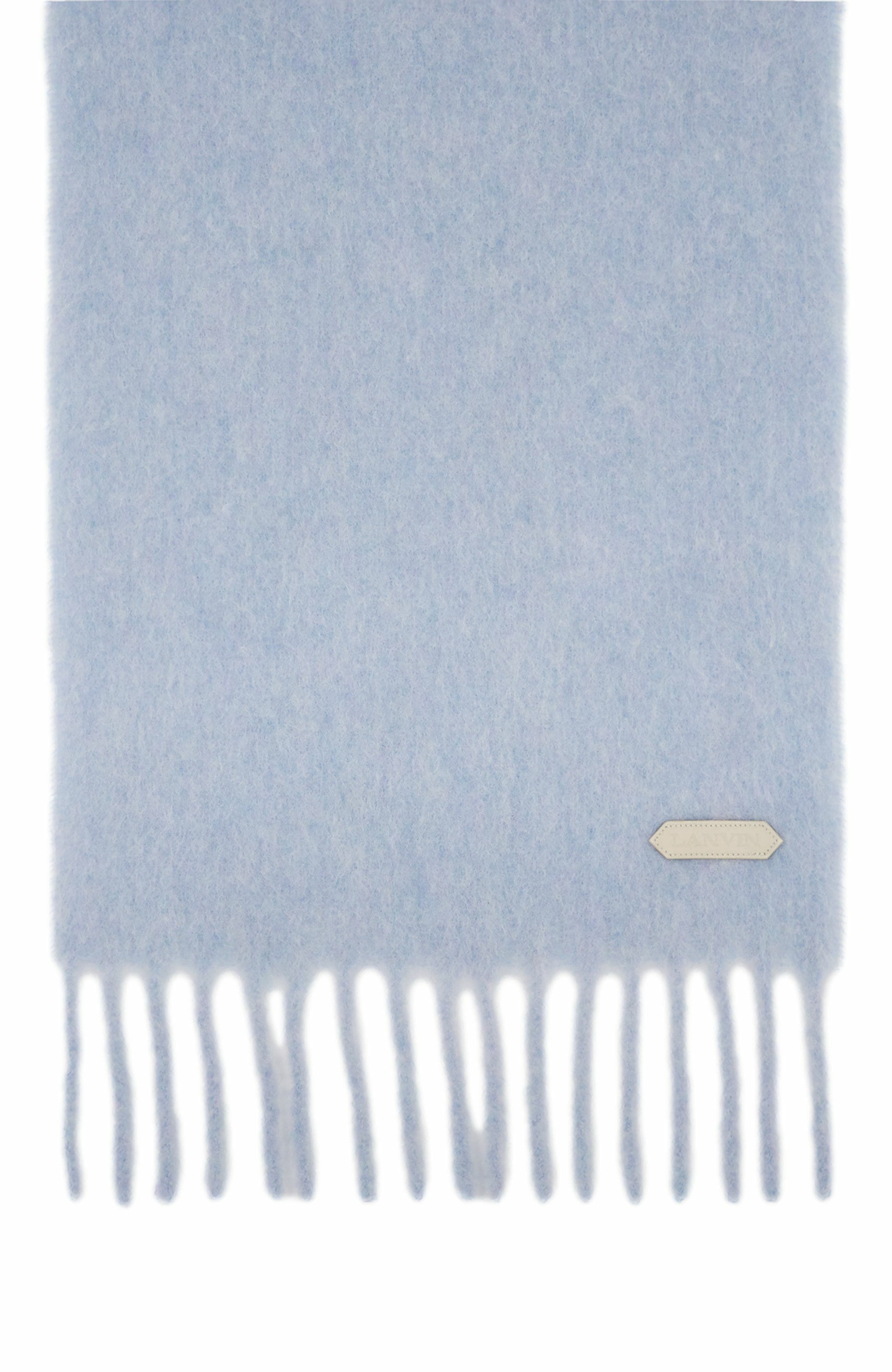 Lanvin FRINGED SCARF IN WOOL in Newlanvin Blue at Nordstrom - 6