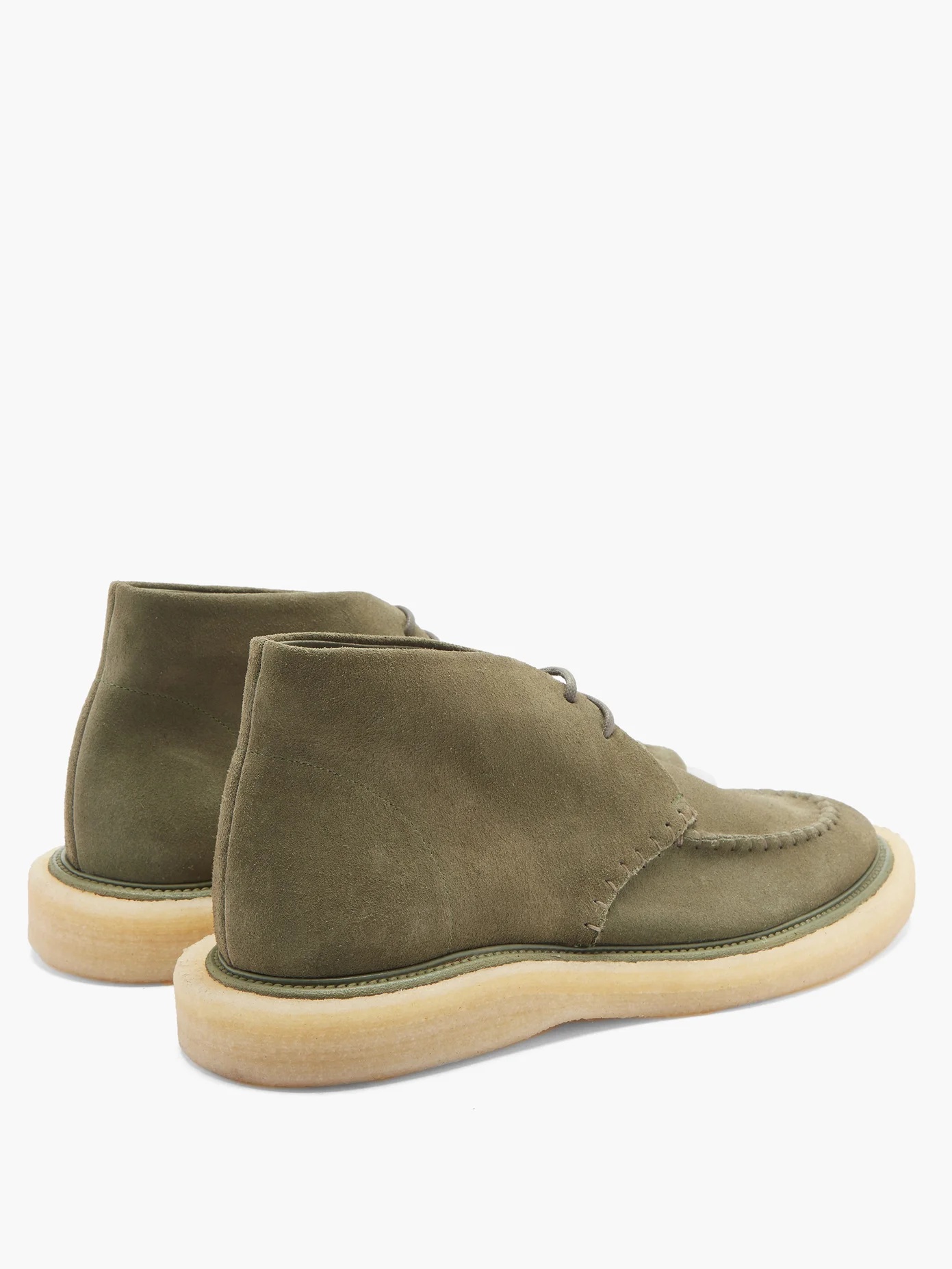 Blanket-stitch suede desert boots - 4