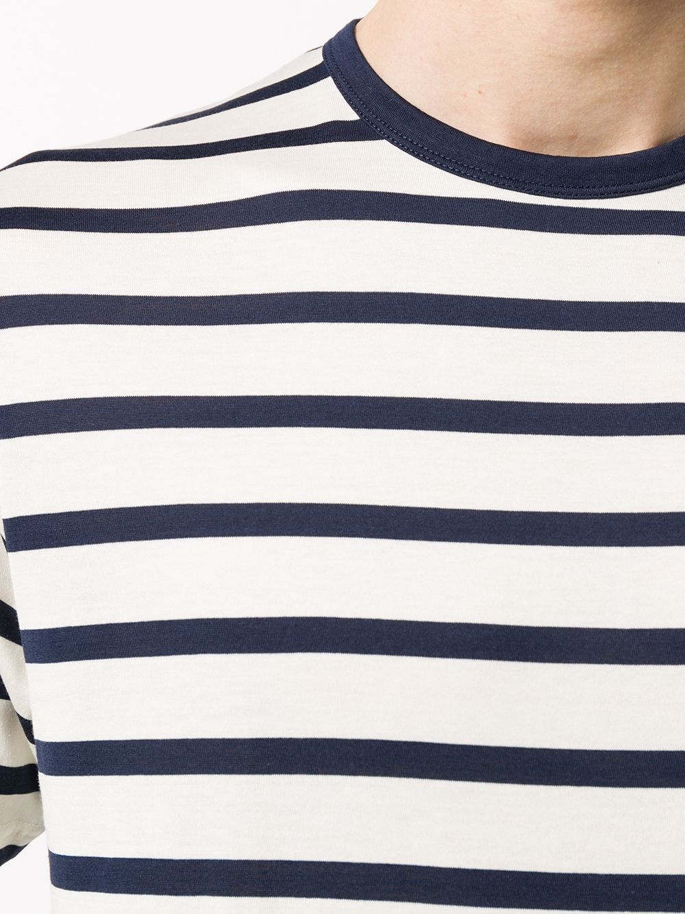 striped crew neck T-shirt - 5
