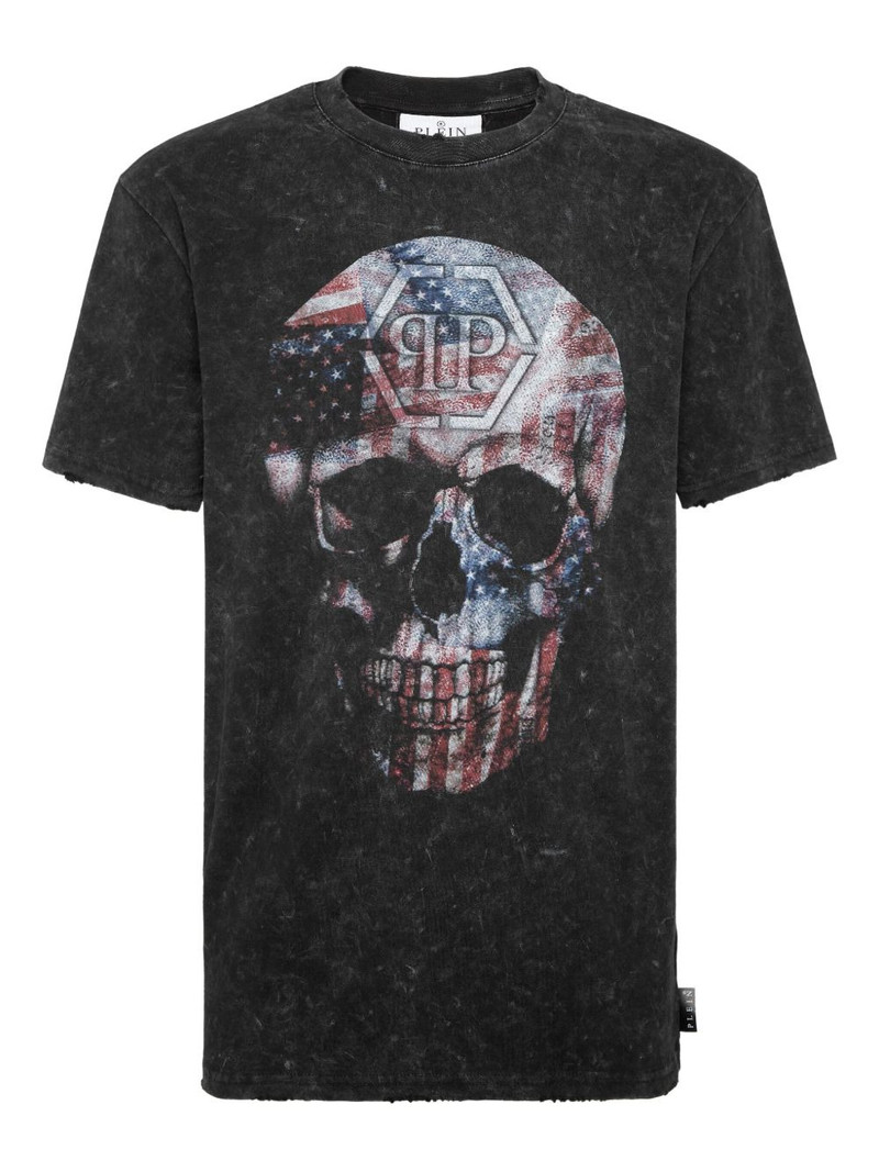 Skull America washed T-shirt 1