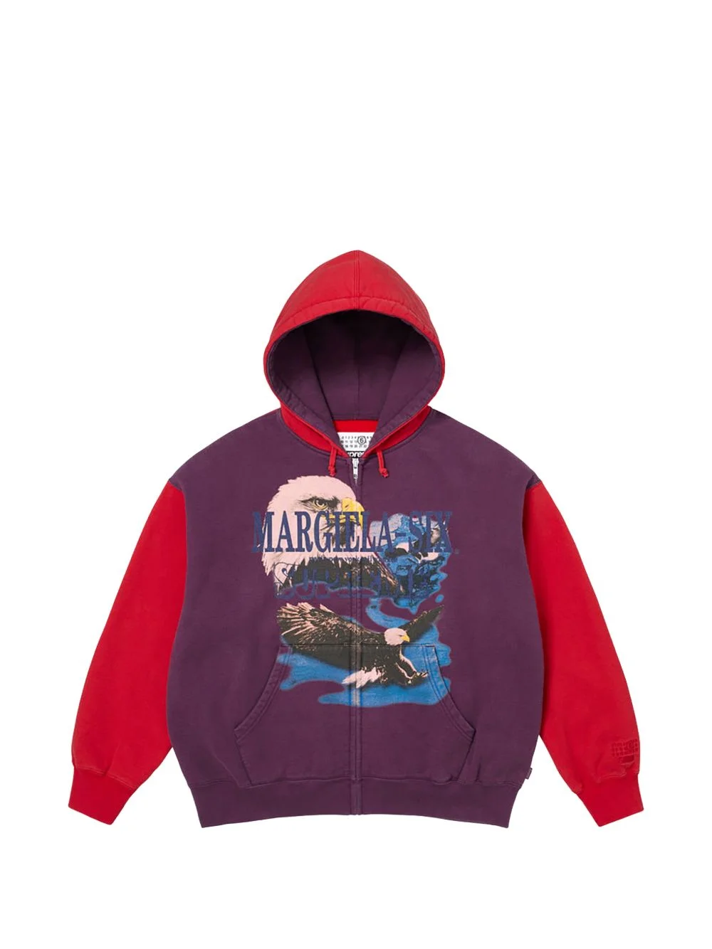 x MM6 Maison Margiela eagle-motif hoodie - 1