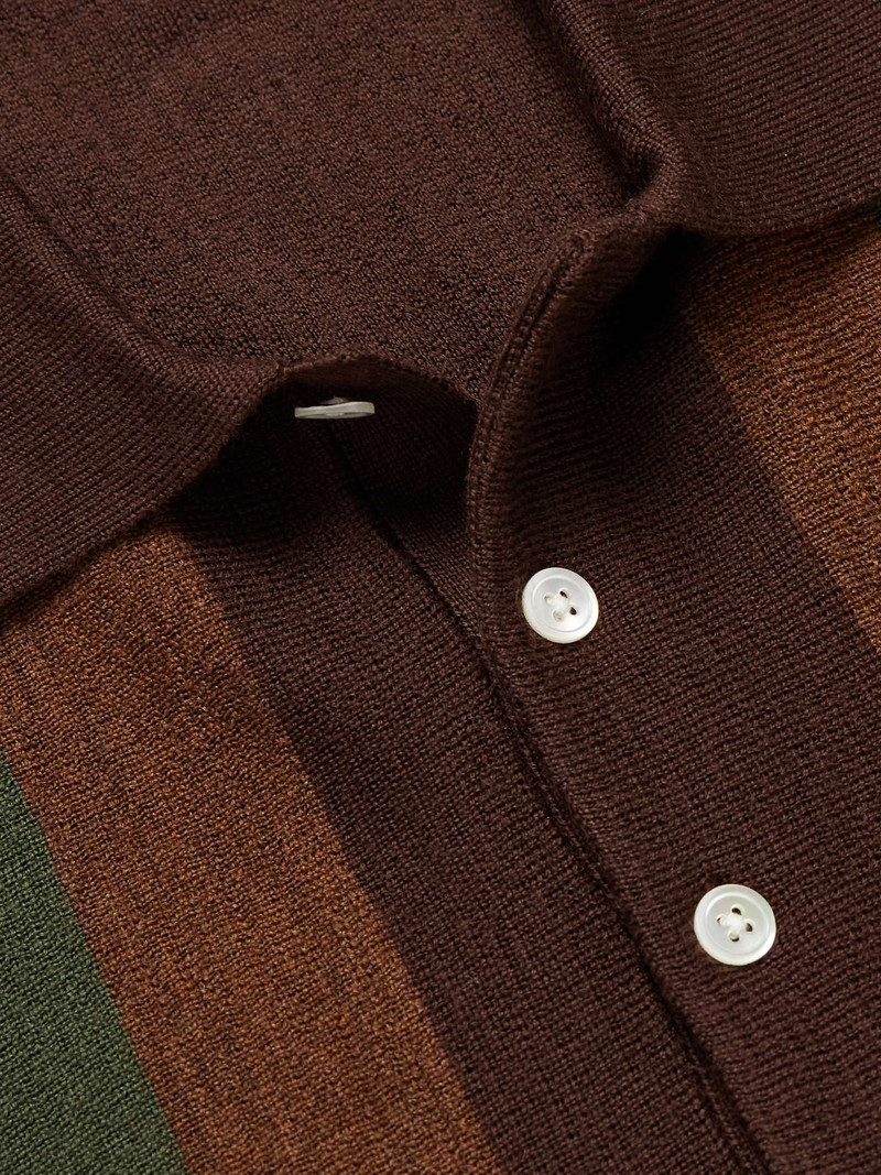 Striped Wool Polo Shirt 5