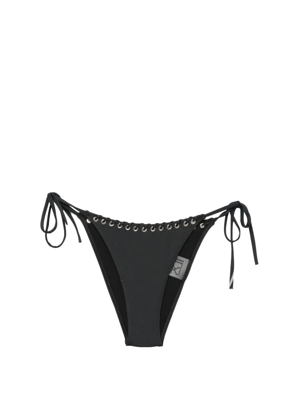 eyelet-embellished side-tie bikini bottoms - 1