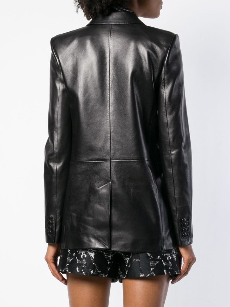 leather blazer - 4