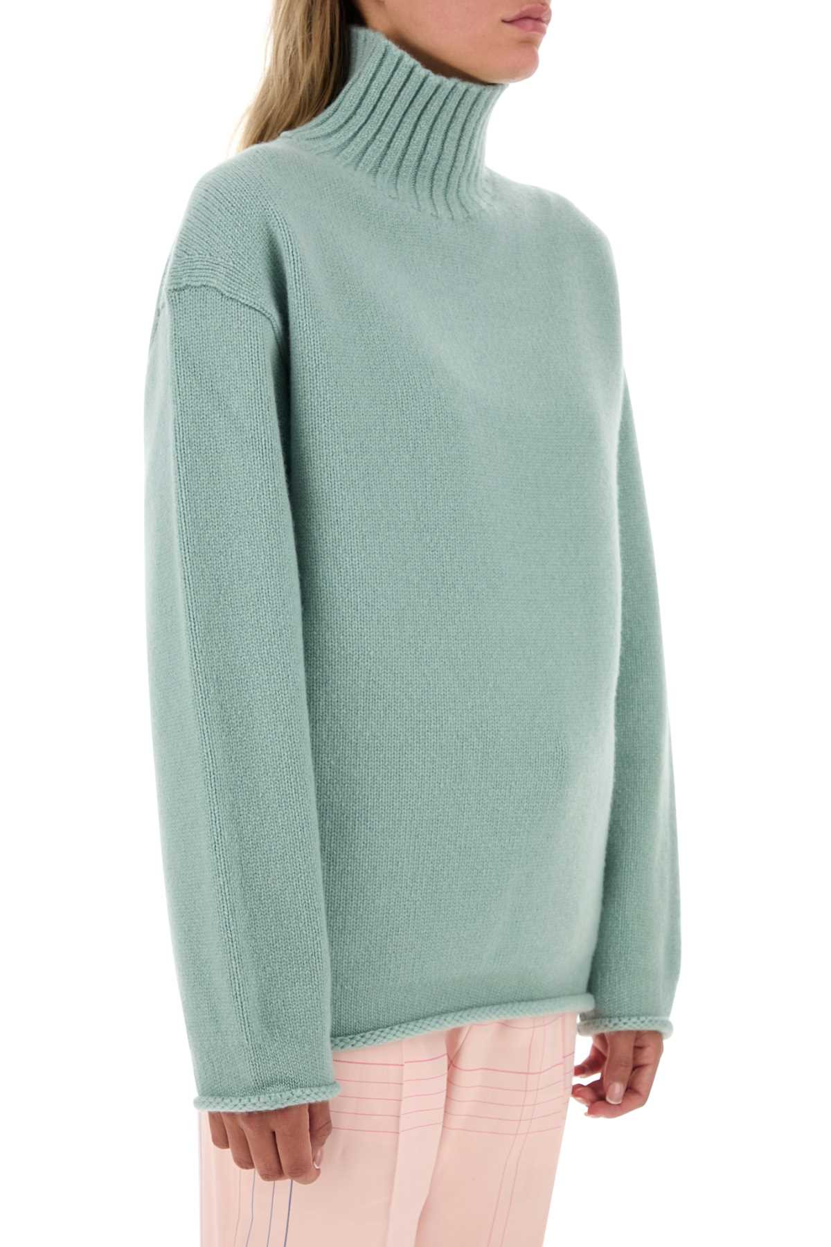 Bottega Veneta Women Sea Green Cashmere Sweater - 3