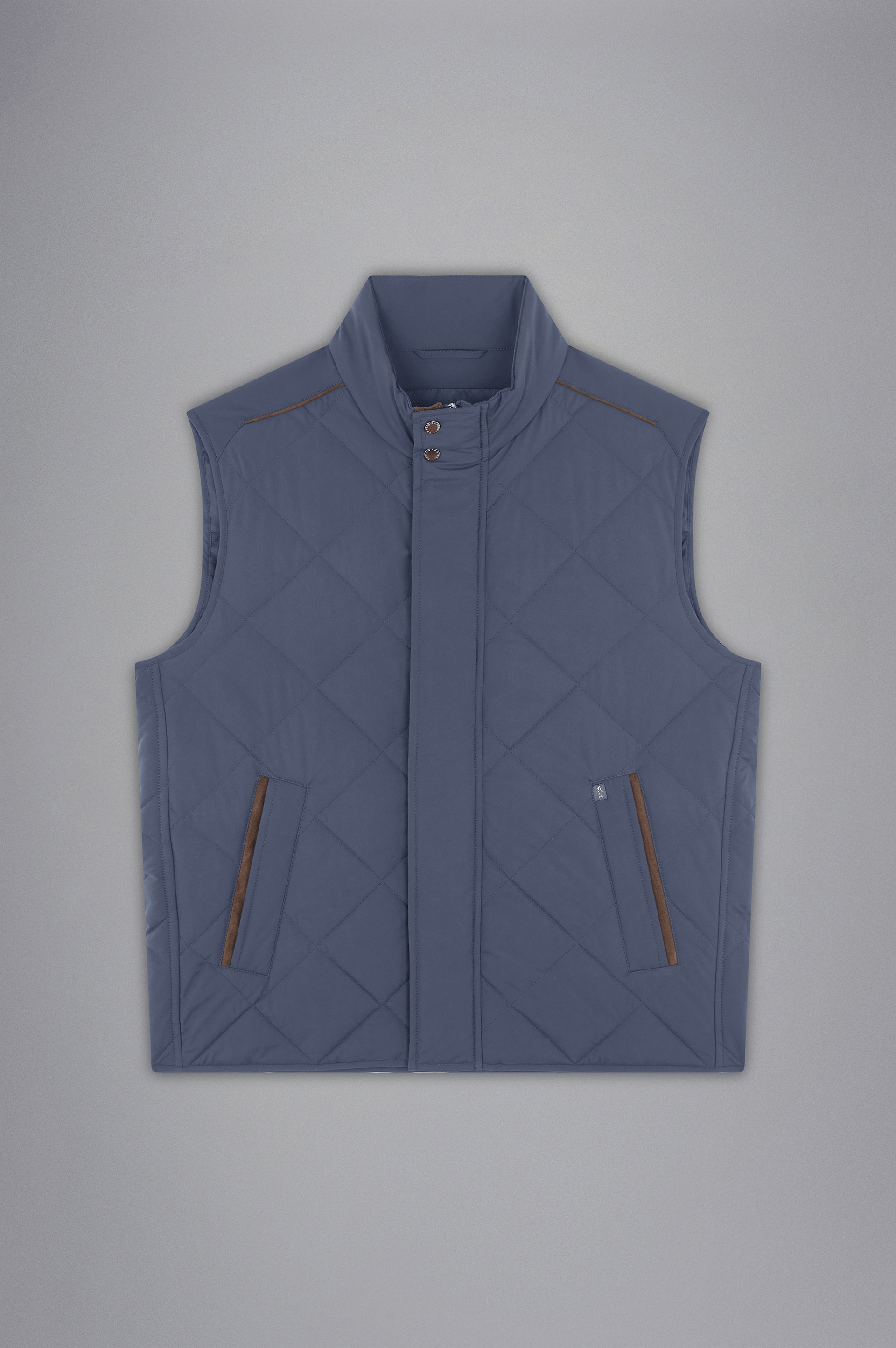 QUILTED VEST WITH ALCANTARA® DETAILS - 1