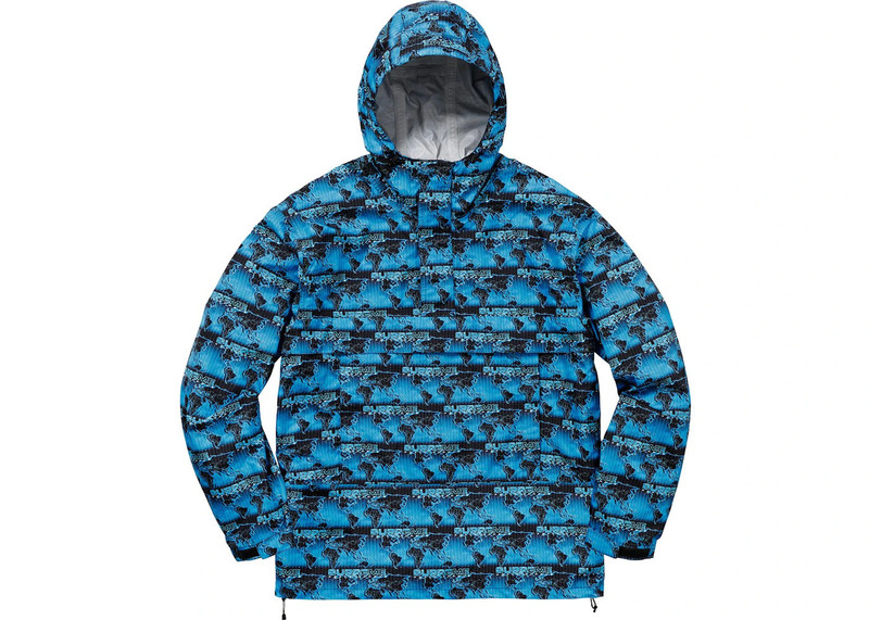 Supreme Supreme World Famous Taped Seam Hooded Pullover Pullover Blue outlook