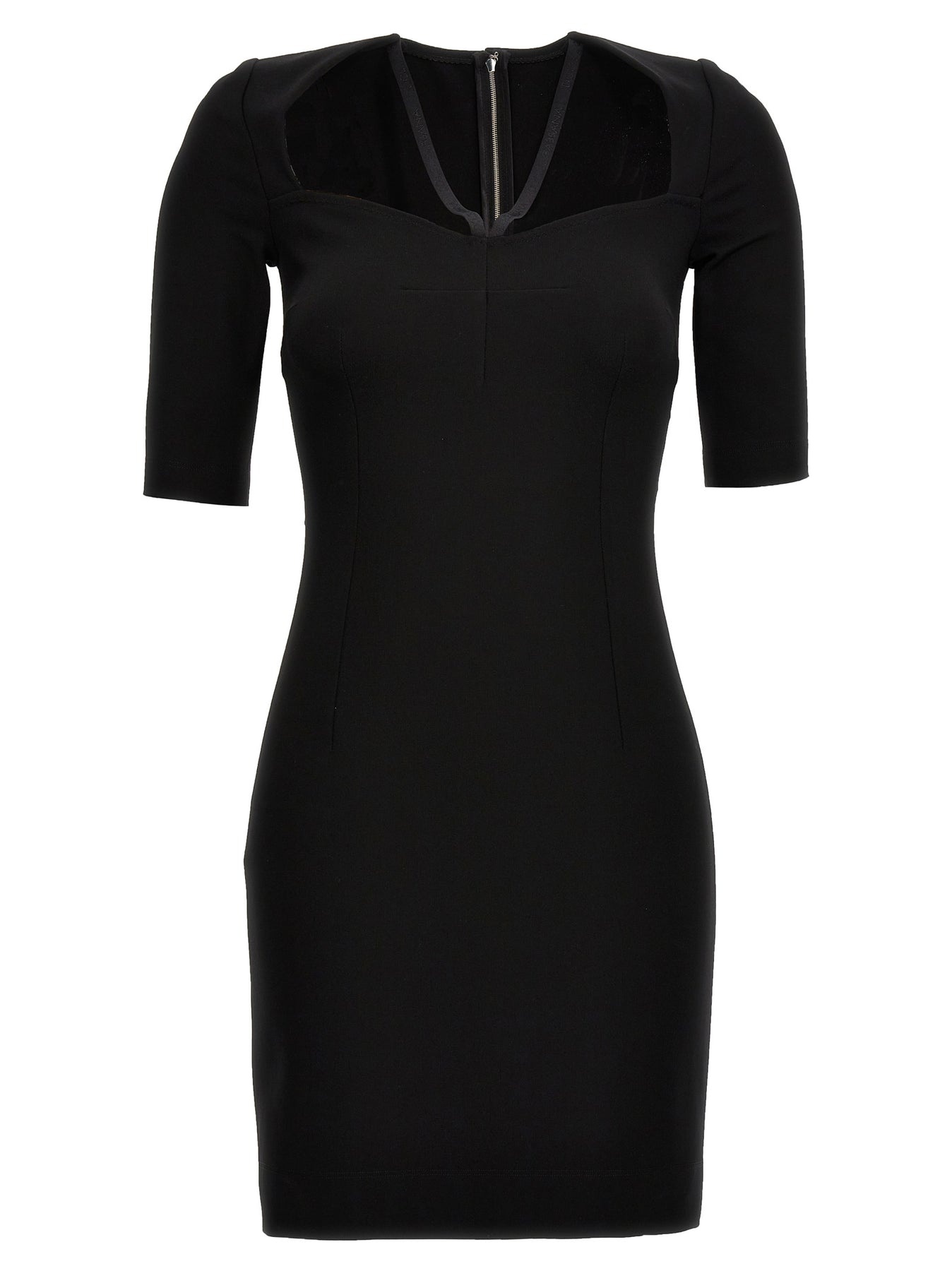 Jersey Short Dress Dresses Black - 1