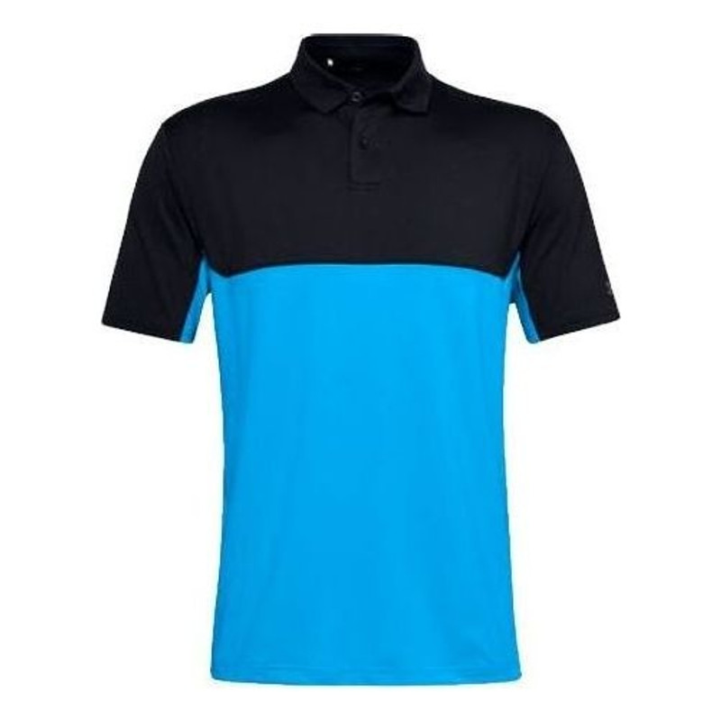 Under Armour Performance 2.0 Crestable Colorblock Polo Shirt 'Black Blue' 1355492-001 - 1