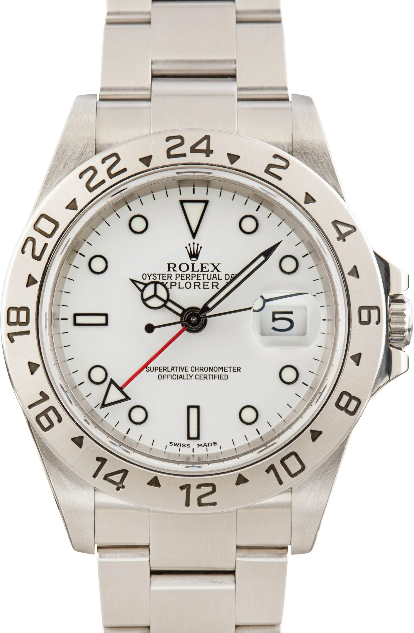 Preowned Rolex Explorer II 16570 White Dial - 1