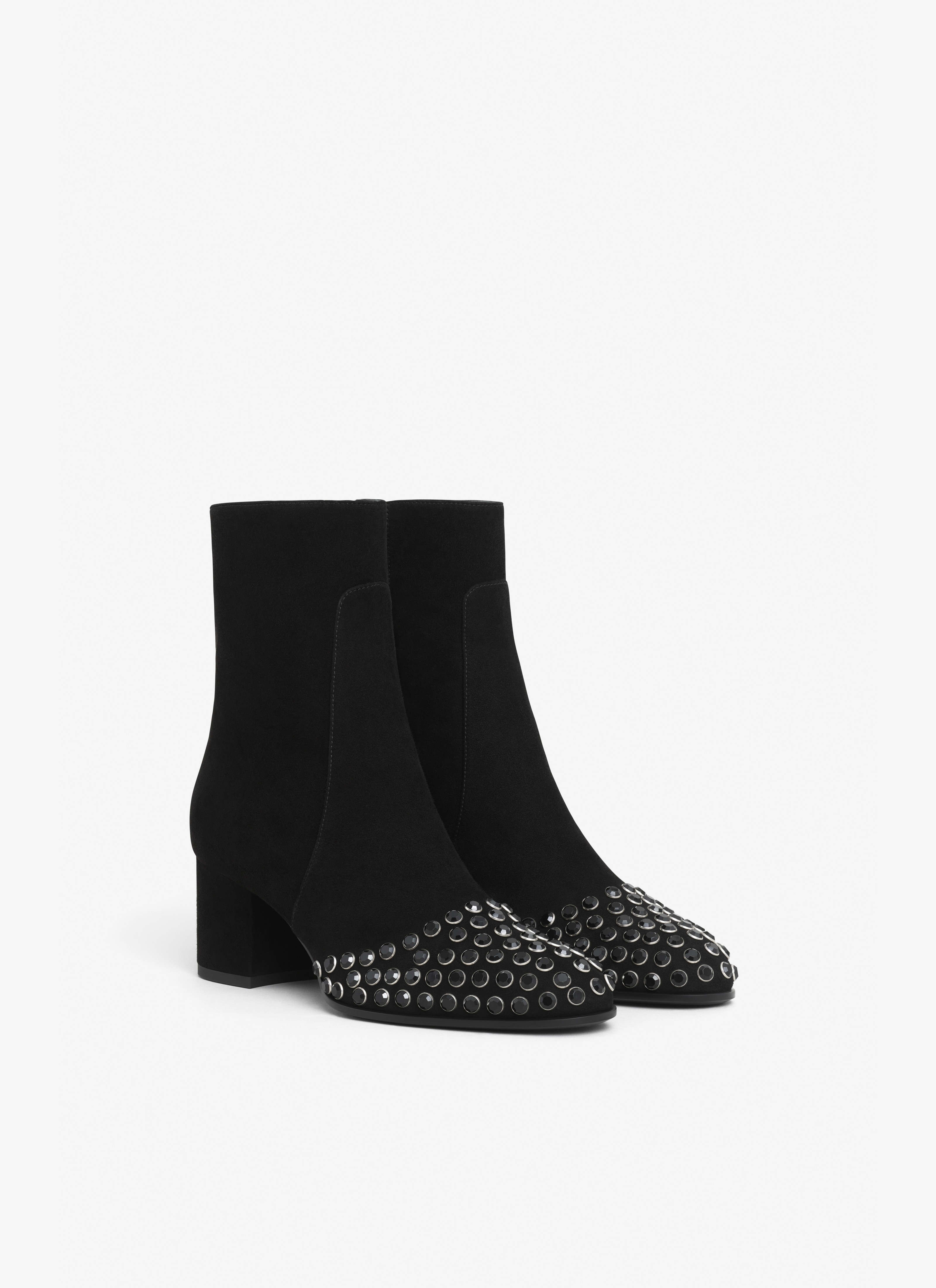 LOW BOOTS IN STRASS SUEDE GOATSKIN - 3