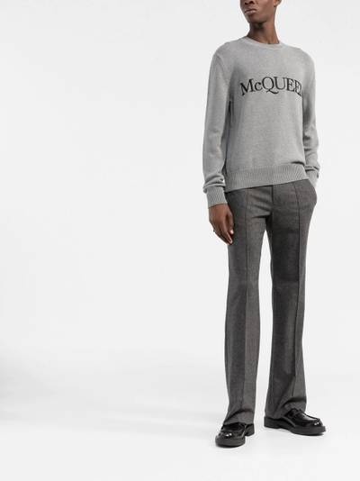 Alexander McQueen logo-embroidered knitted jumper outlook