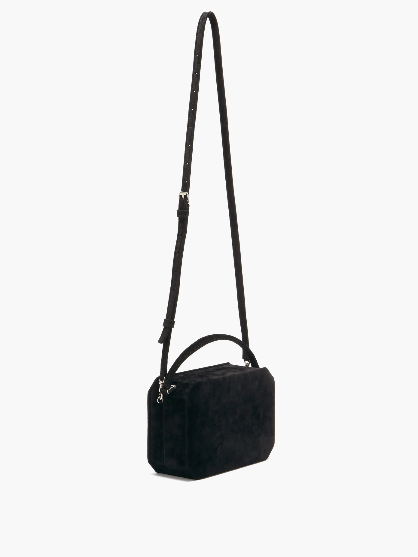 BB-logo angular velvet bag - 4