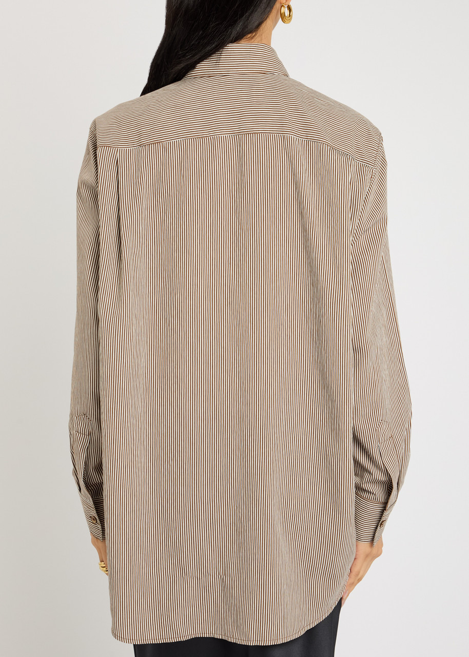 Agolde Aris Asymmetric Striped Woven Shirt - 3