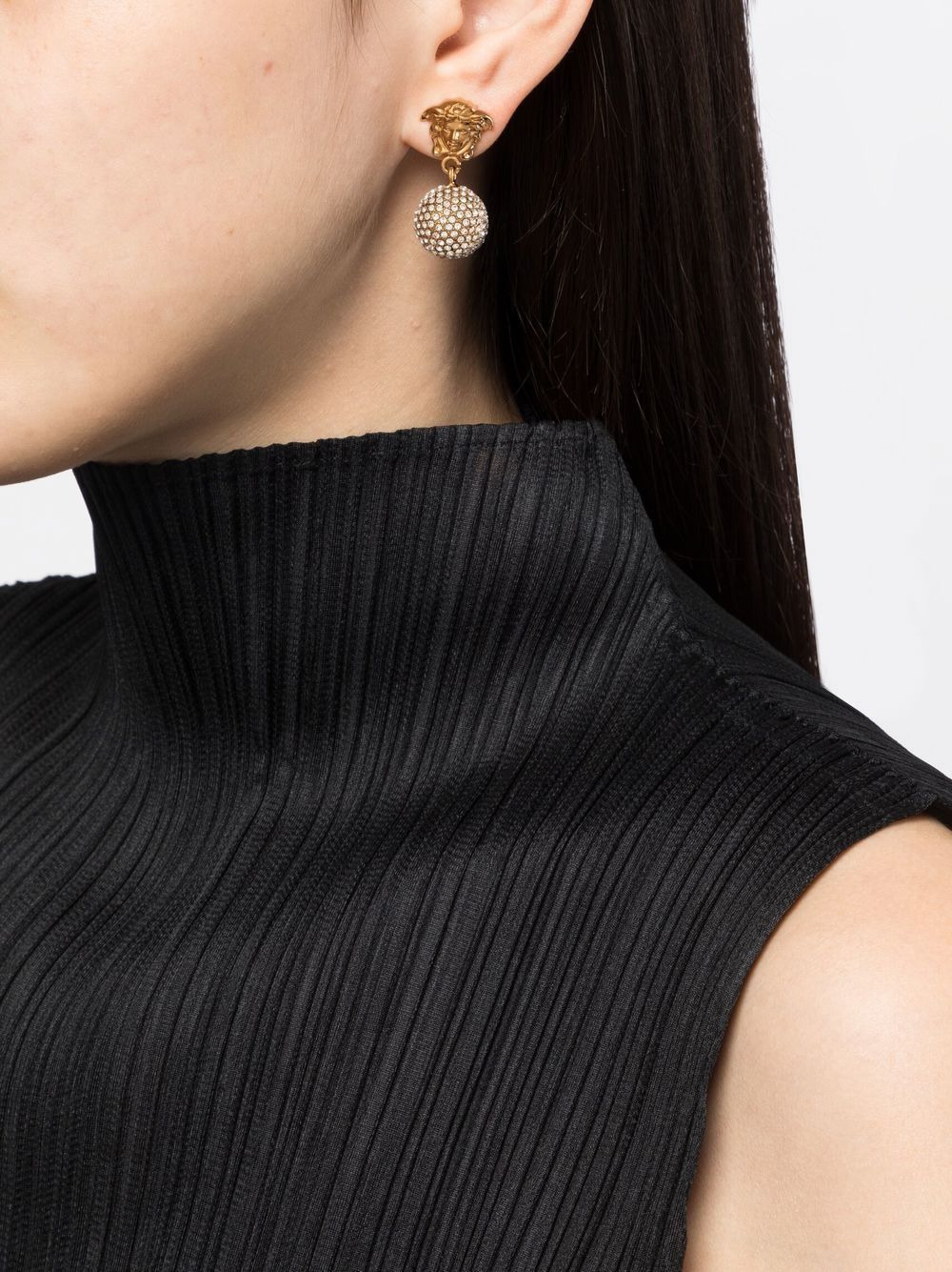 La Medusa crystal-embellishment drop earrings - 2