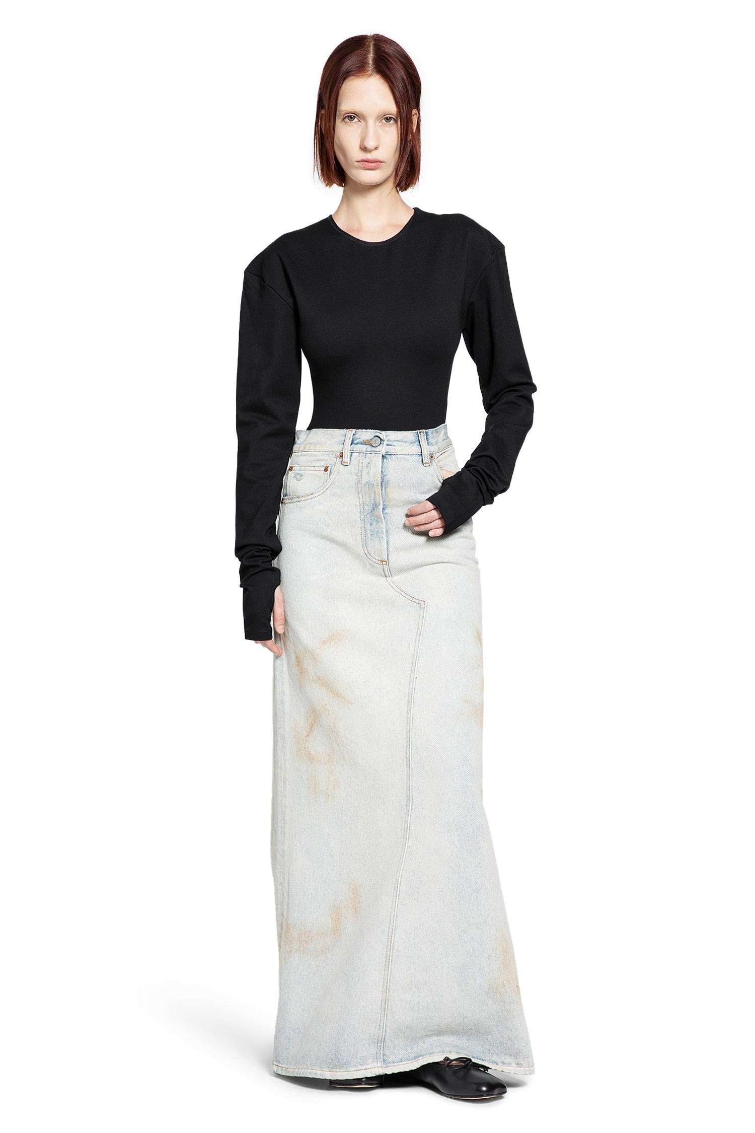 Long Sleeve Bodysuit With Hand Gaiters - 5