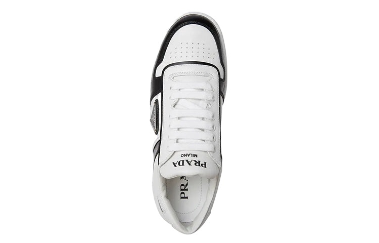 (WMNS) PRADA Soft Padded Nappa Leather Laced-Up Shoes 'White Black' 1E946M_3LJ6_F0964 - 3