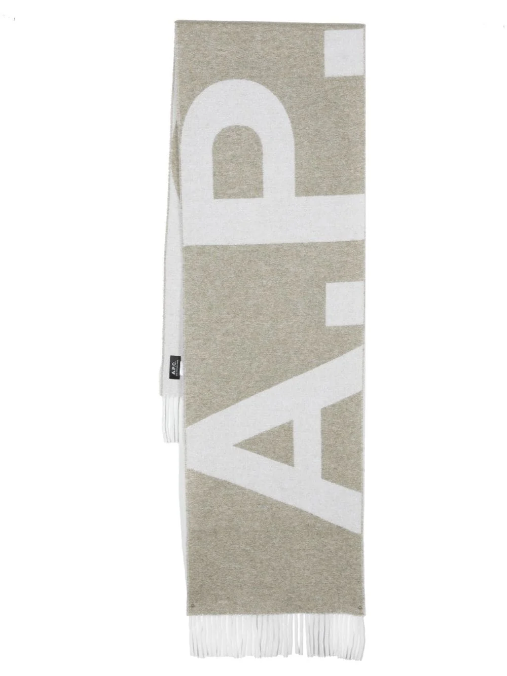 intarsia-knit logo scarf - 1