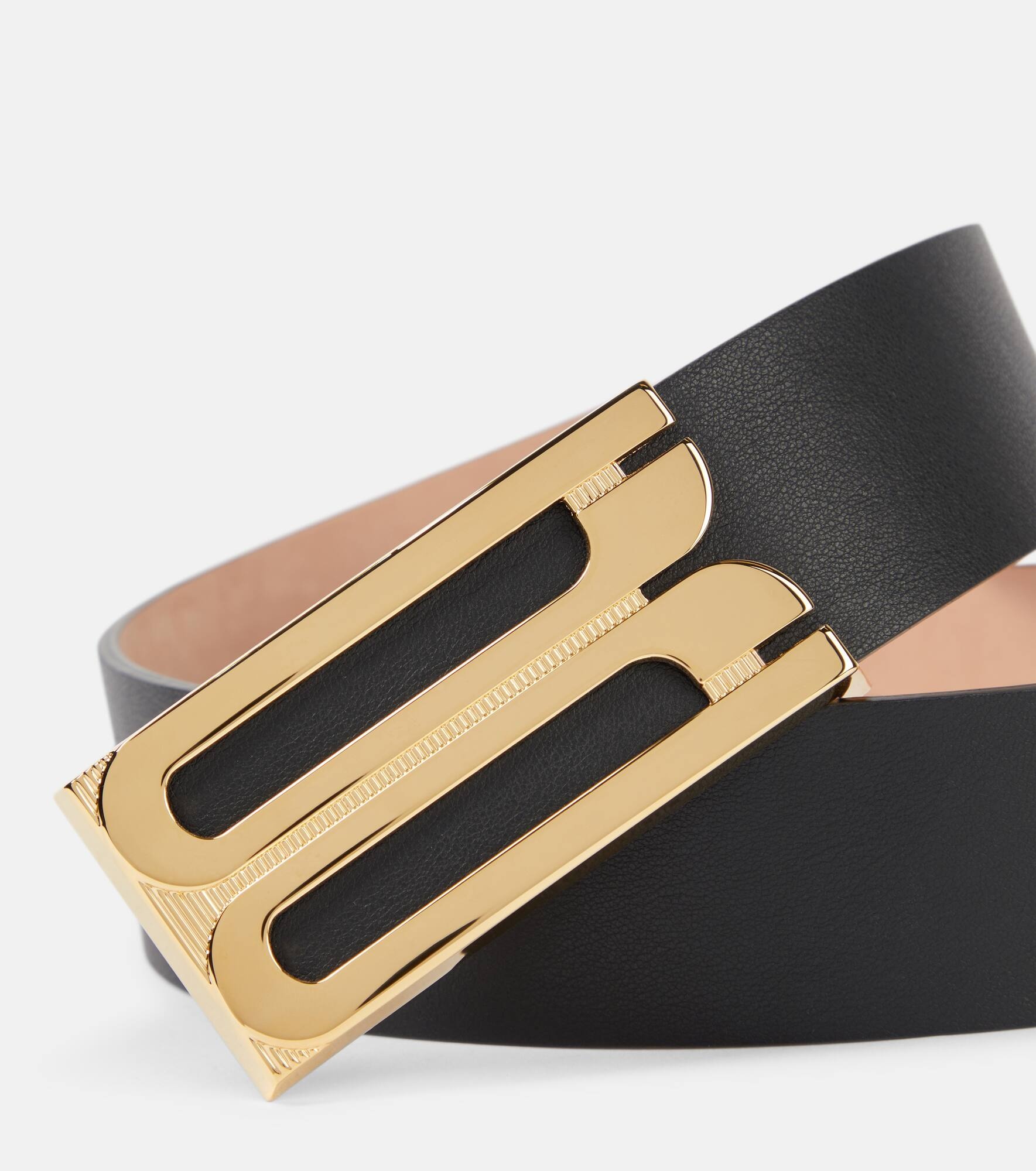Logo leather belt - 3
