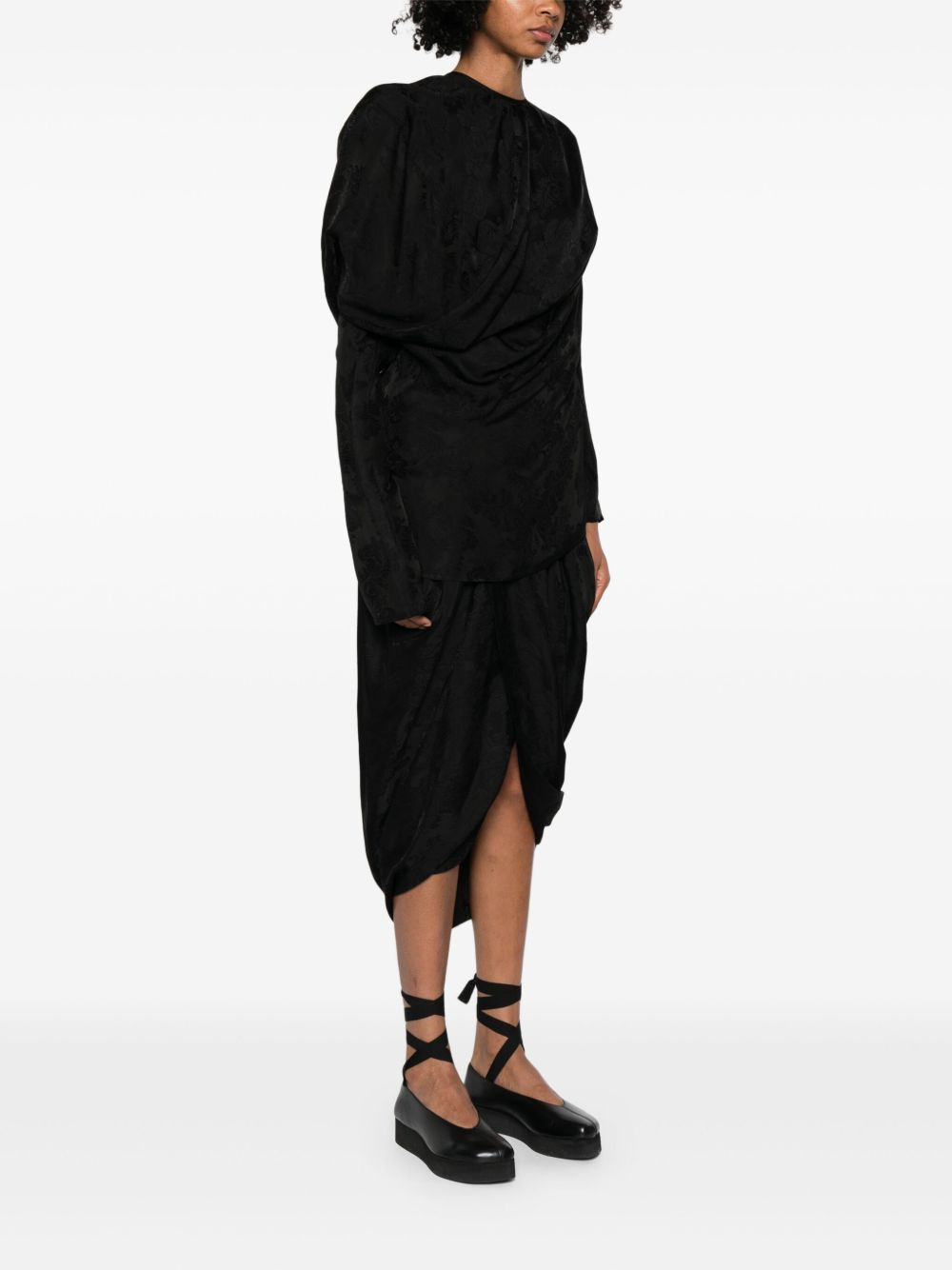 draped blouse - 3