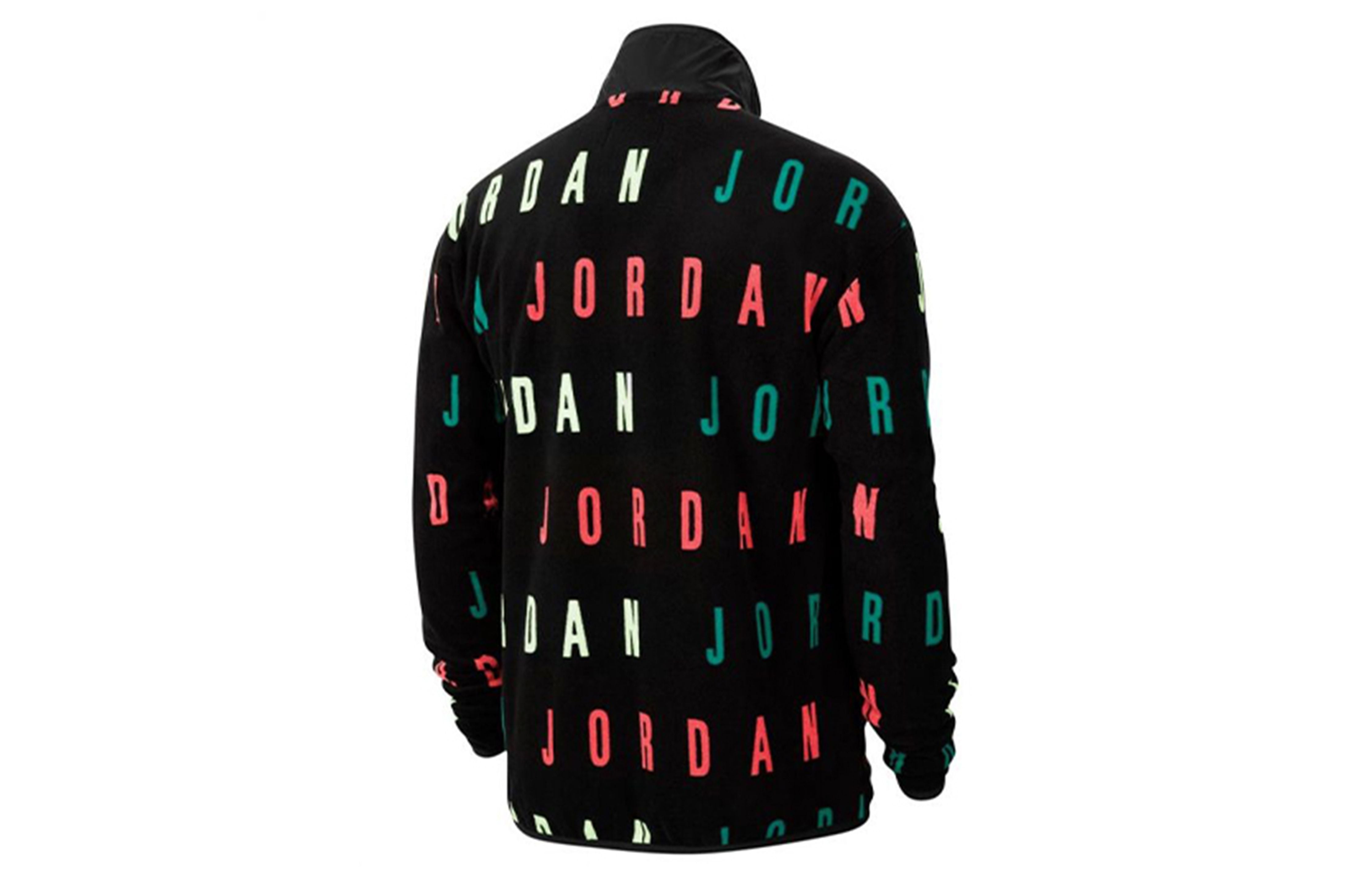 Air Jordan Jumpman Logo Printing Windproof Stand Collar Jacket Black CT3571-010 - 2