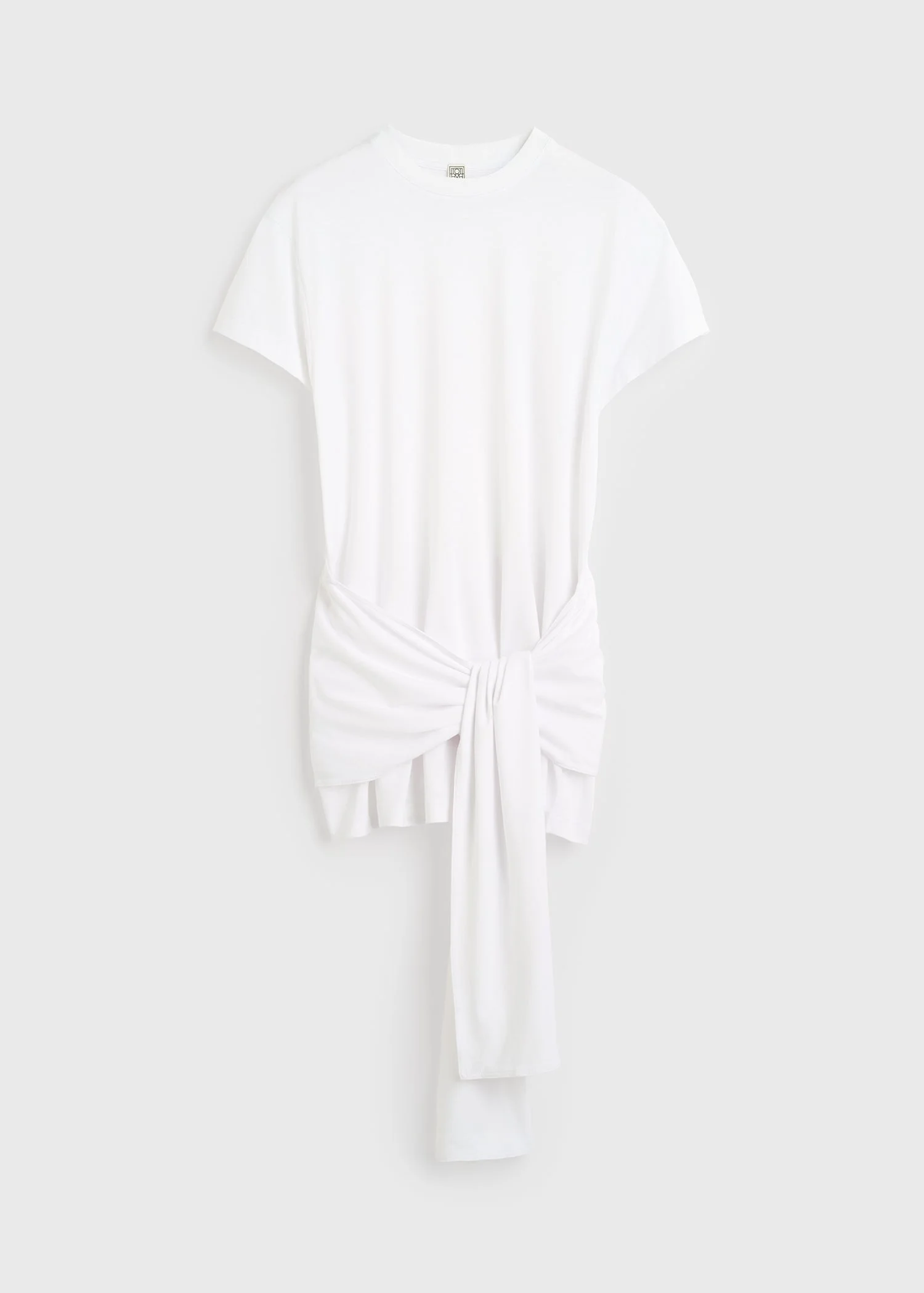 Tie-waist jersey top white - 1
