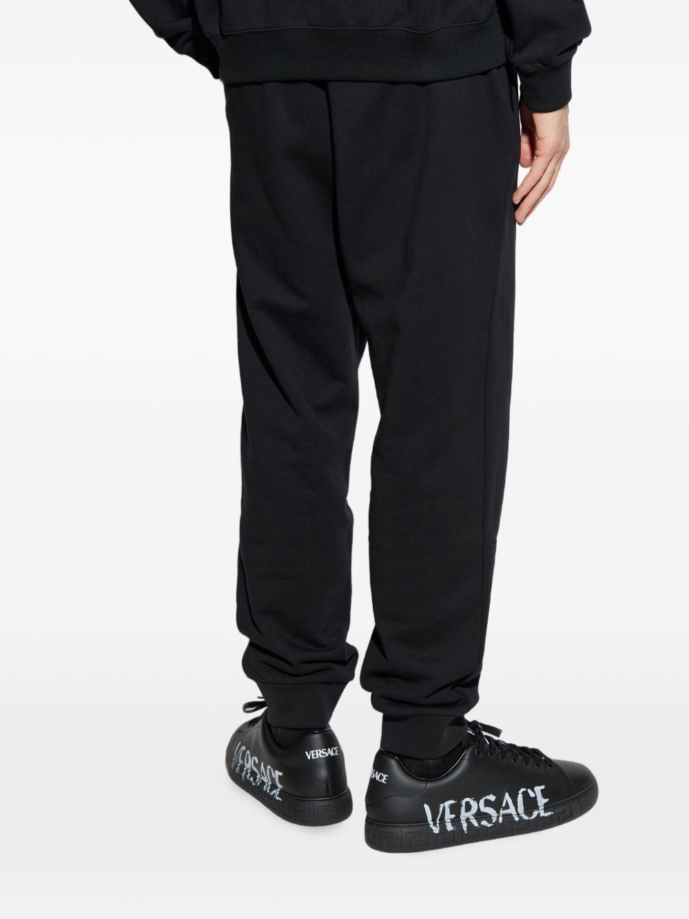cotton embroidered-logo sweatpants - 4