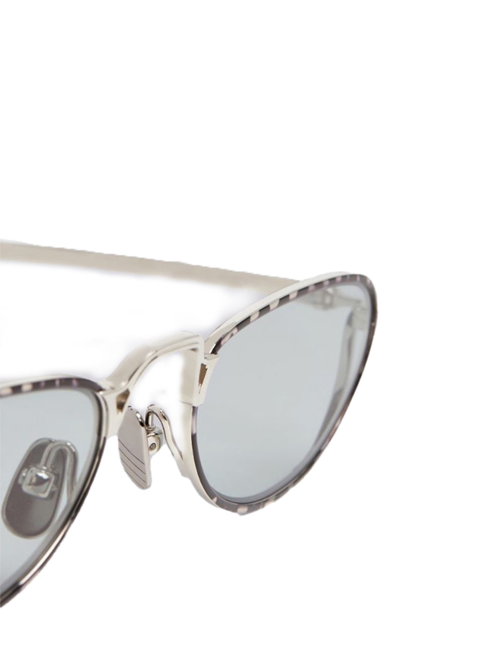 Silver Grey Tortoise Enamel Eyewear - 2