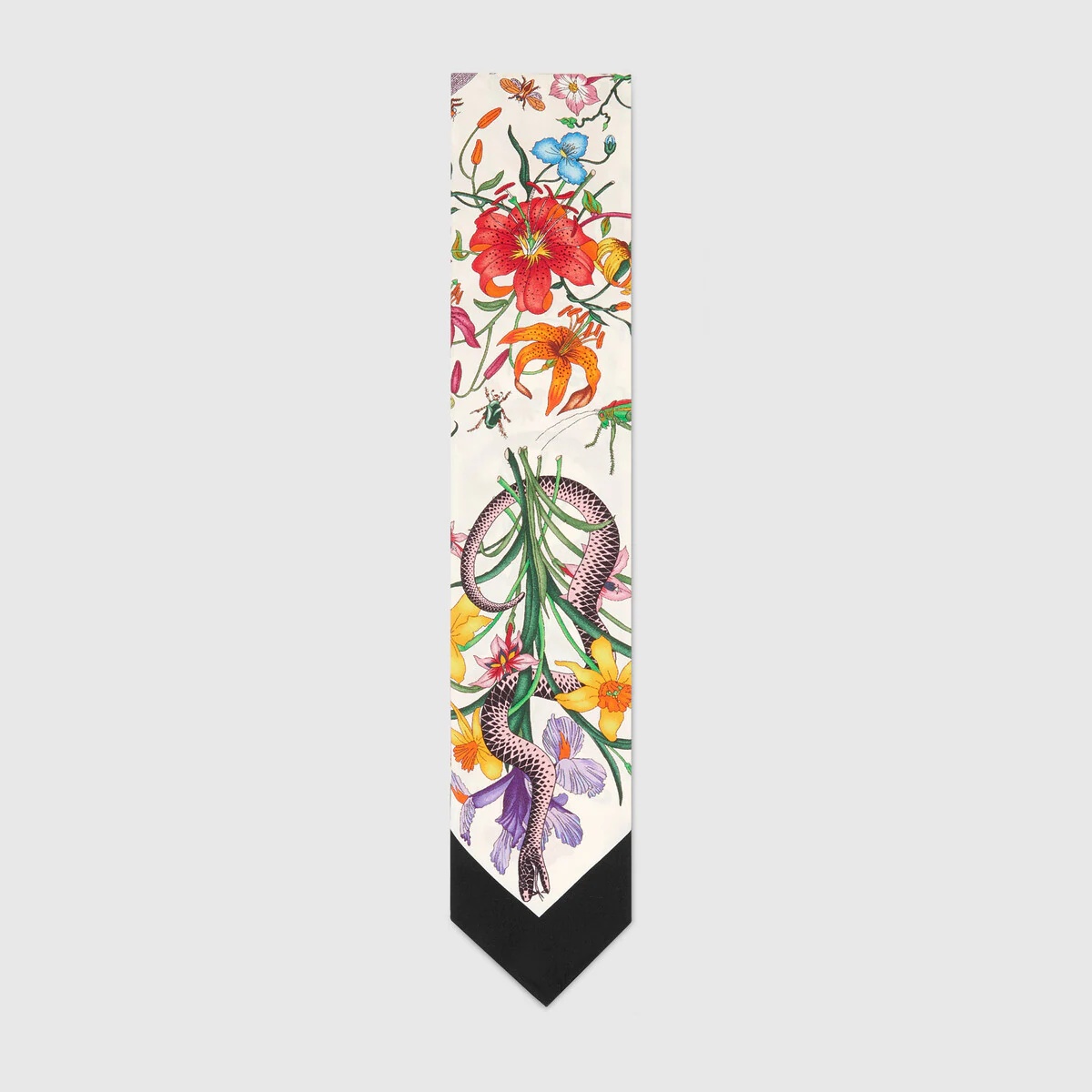 Flora Snake print neck bow - 1