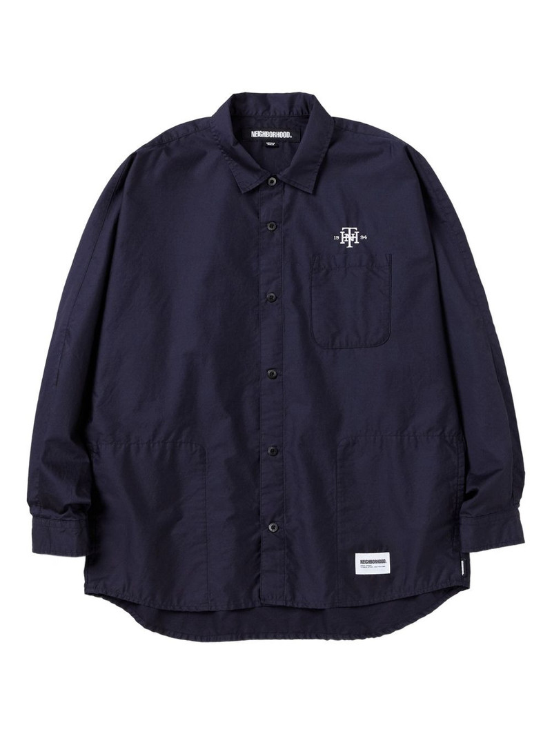 back-logo cotton shirt 1