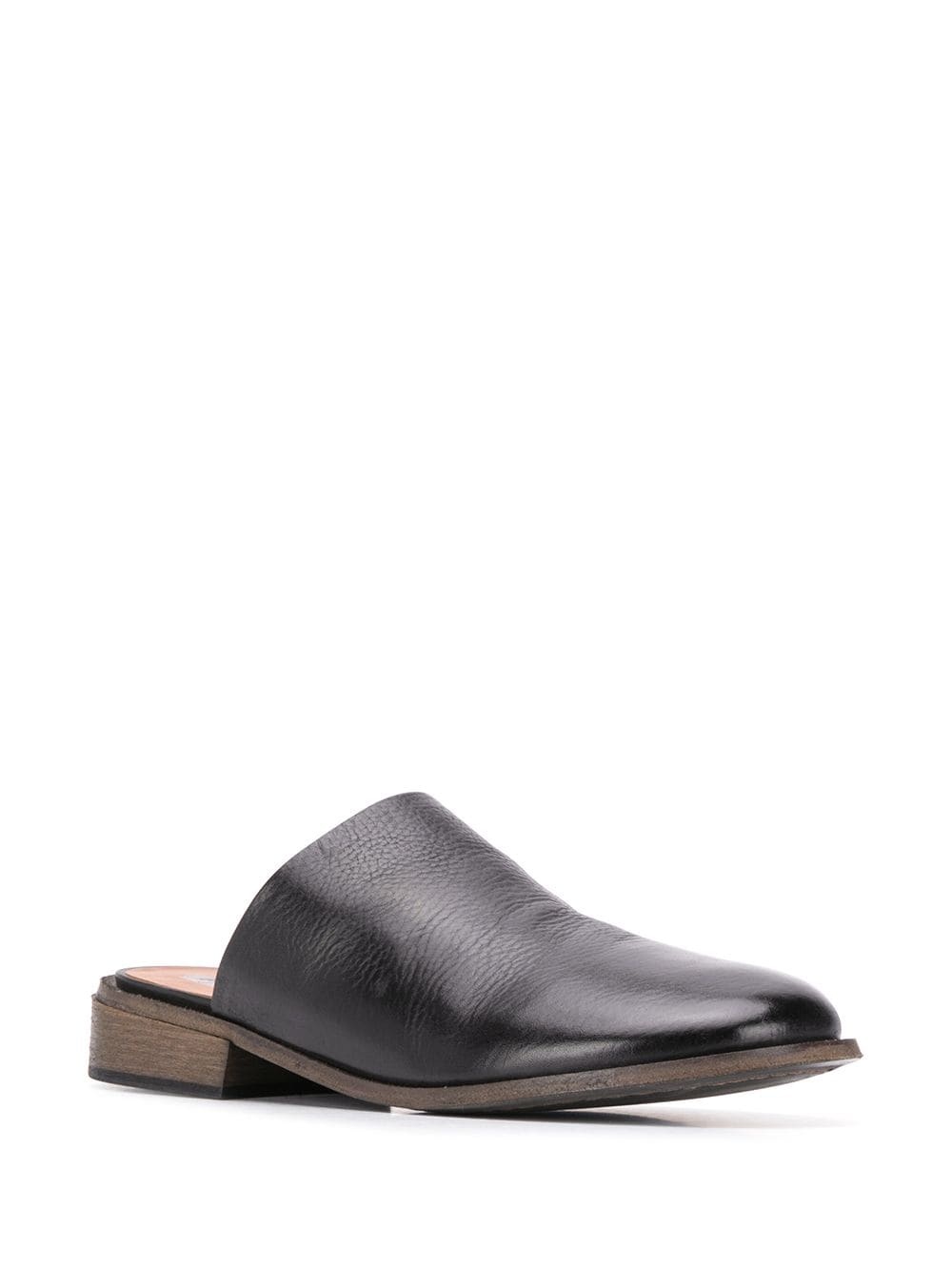 flat leather mules - 2