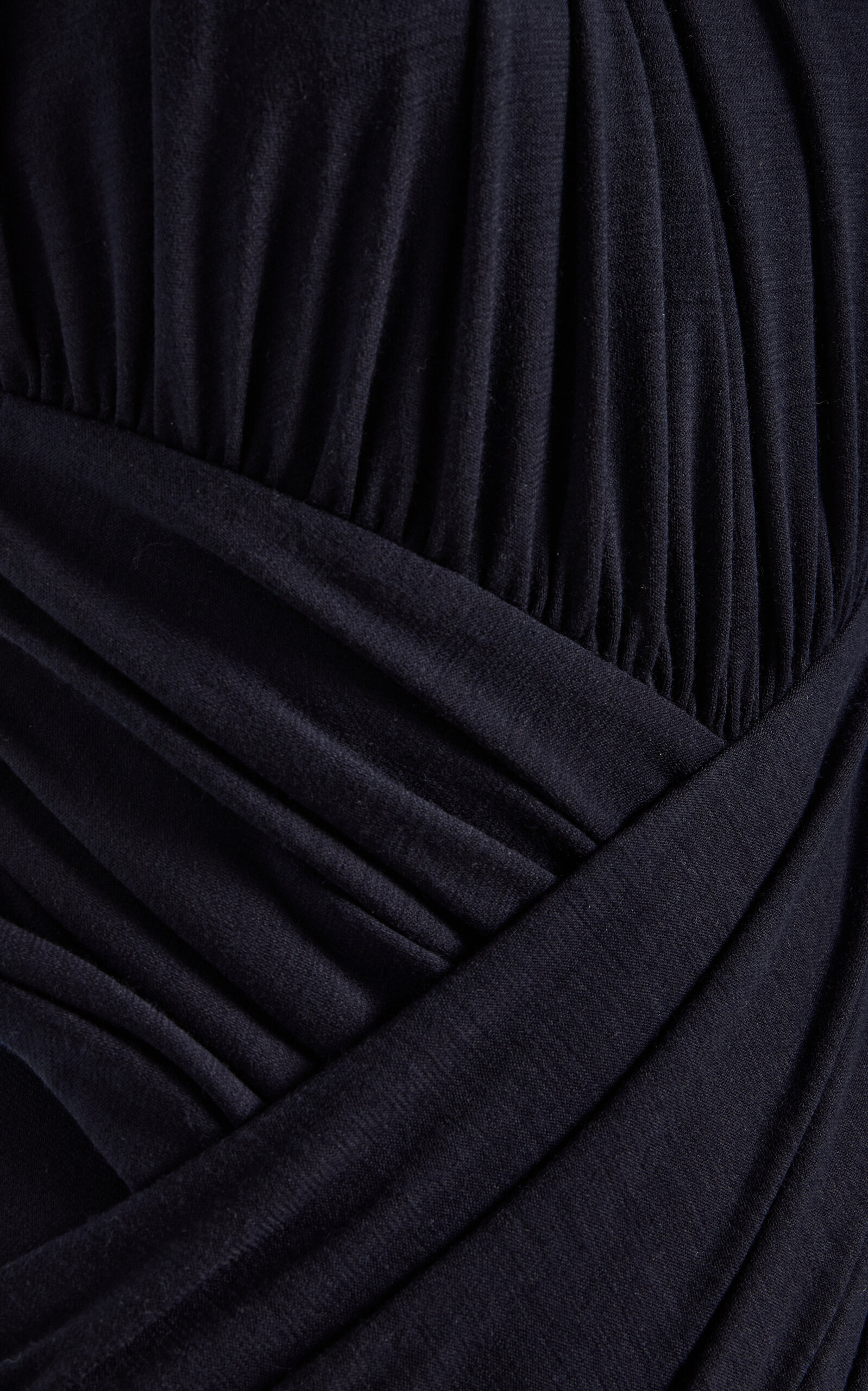 Draped Wool-Jersey Midi Dress black - 5