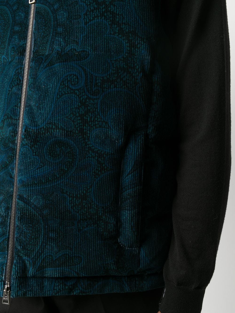 paisley print hooded gilet - 5