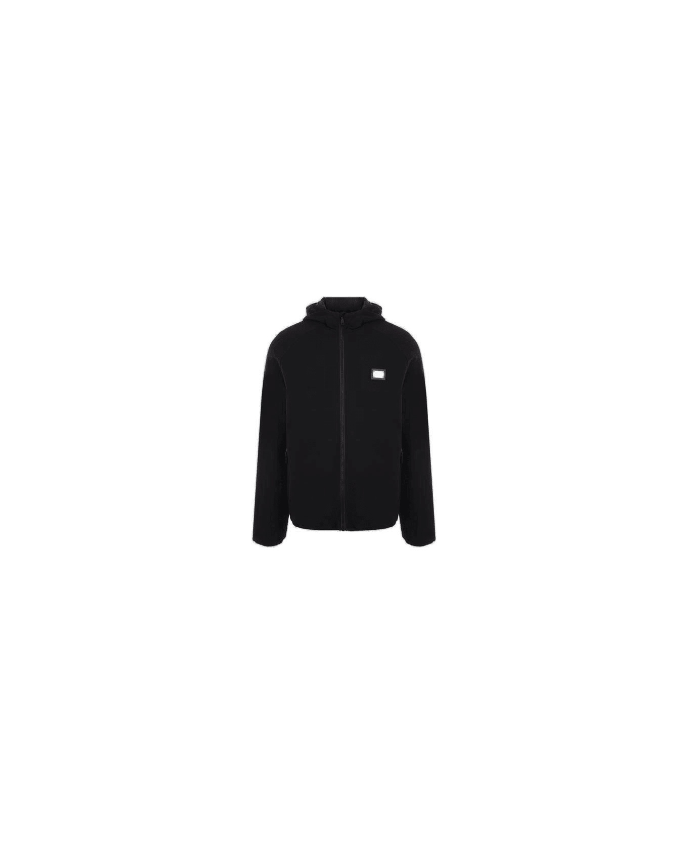Logo-plaque Zipped Hooded Jacket - 1