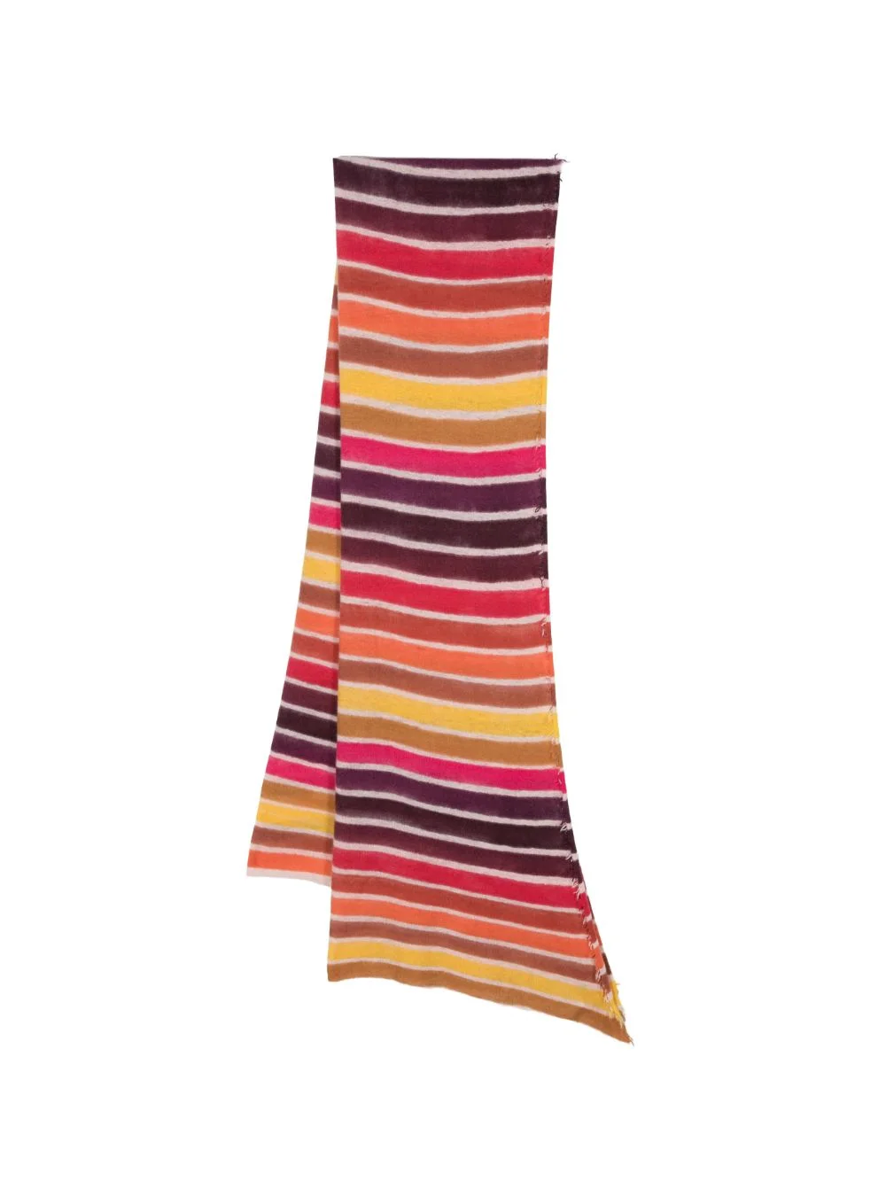 stripe-print cashmere-blend scarf - 1