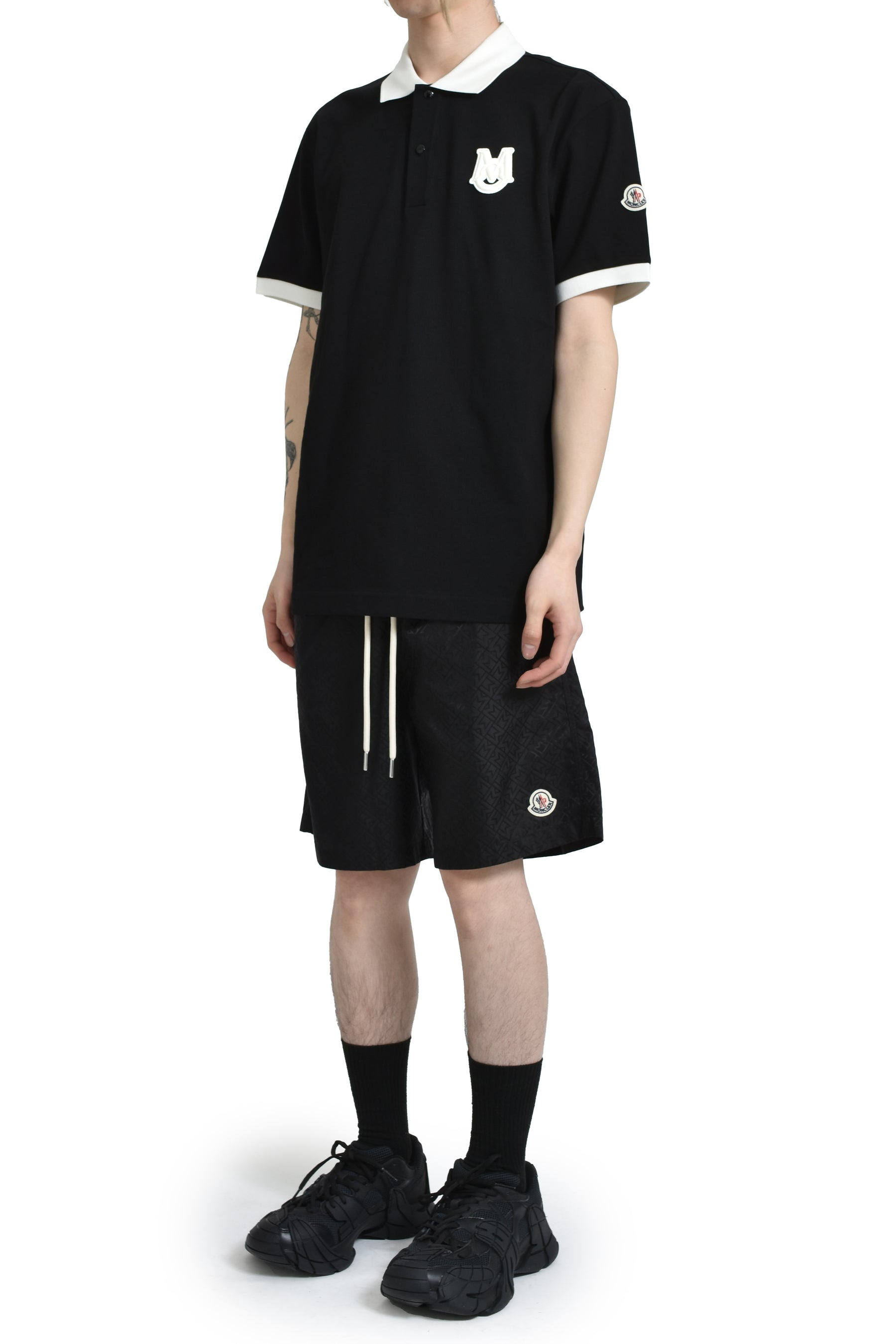 EMBROIDERED LOGO SS POLO / BLK - 4