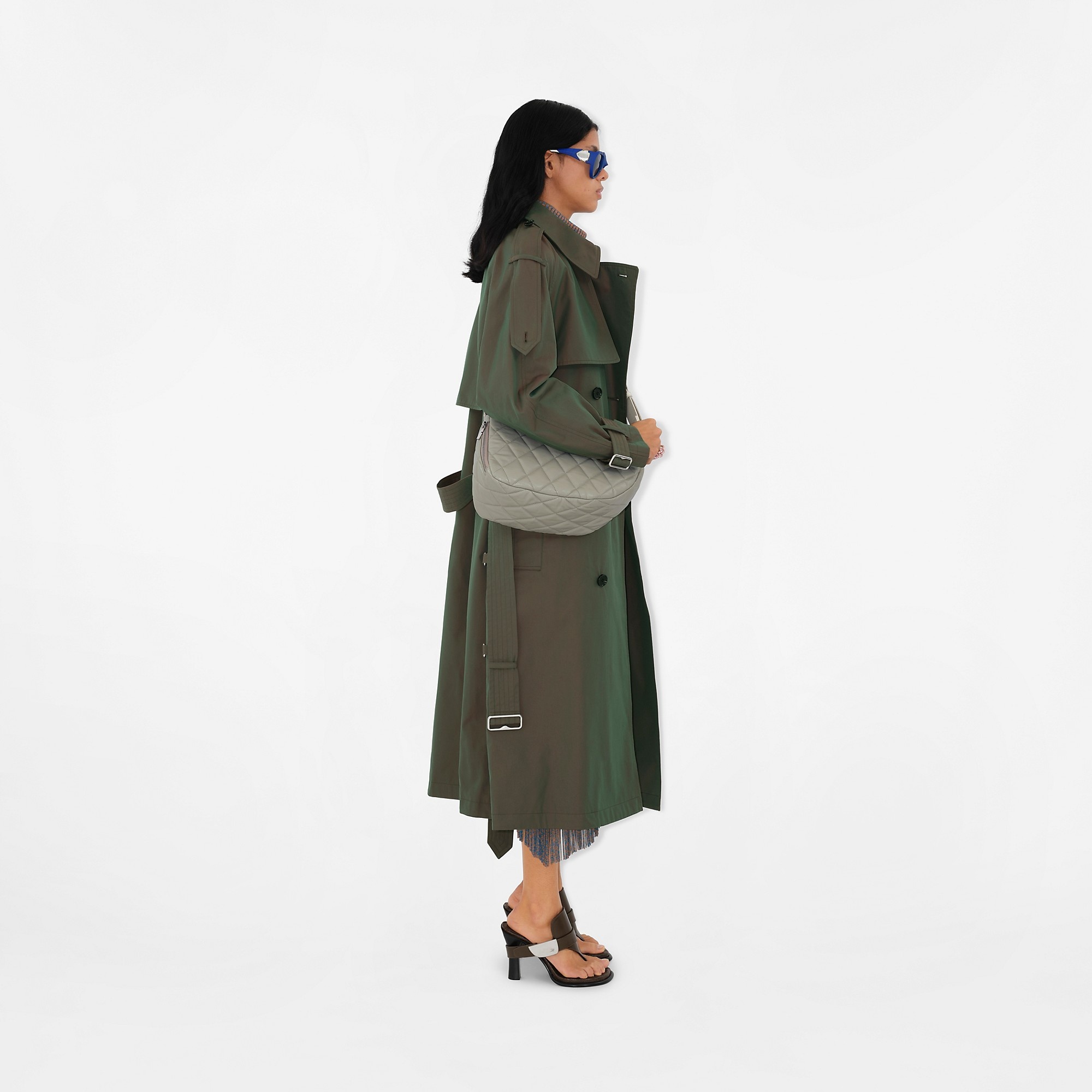 Long Cotton Trench Coat - 4