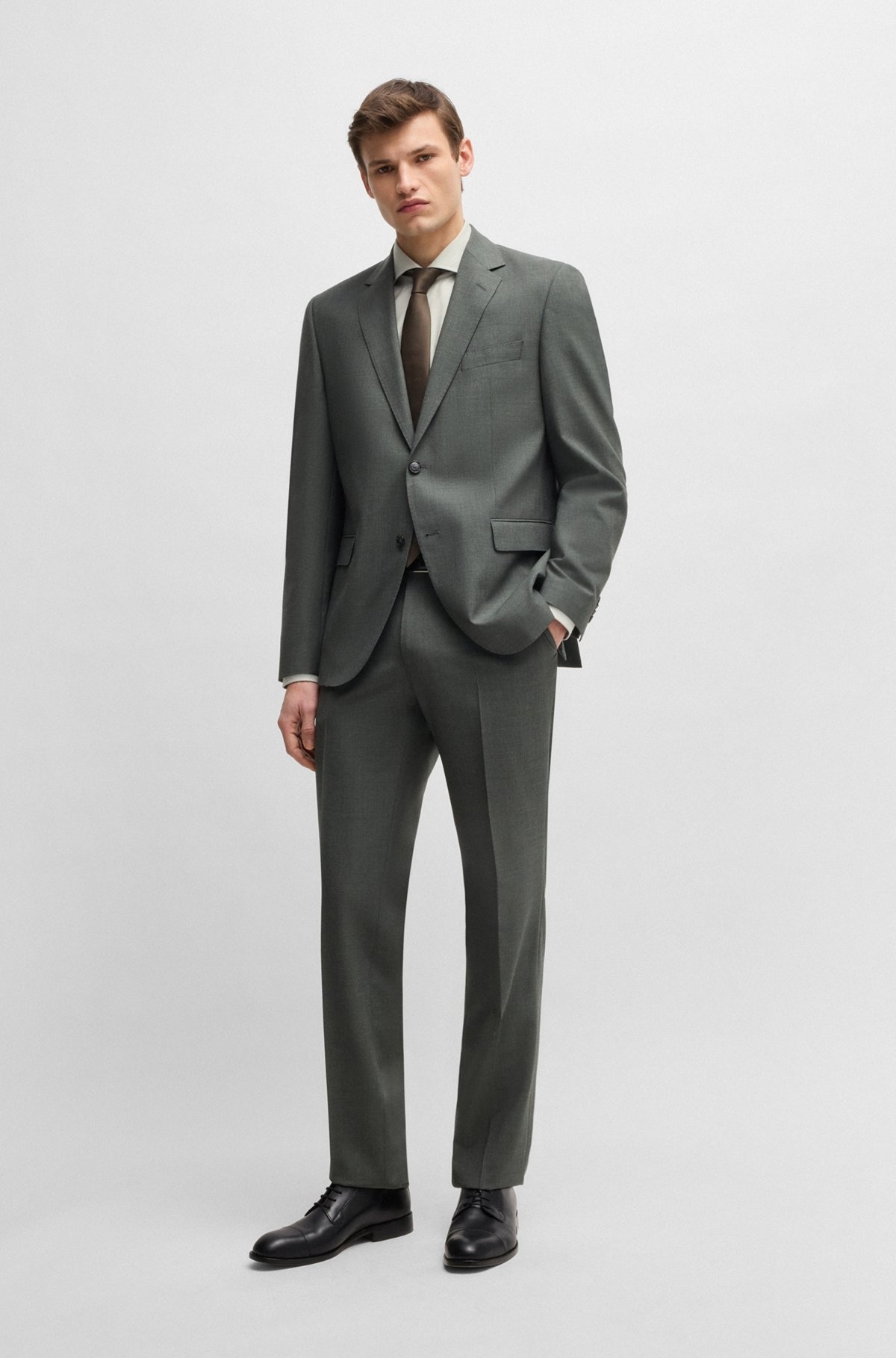 SLIM-FIT SHIRT IN A STRUCTURED COTTON BLEND - 4