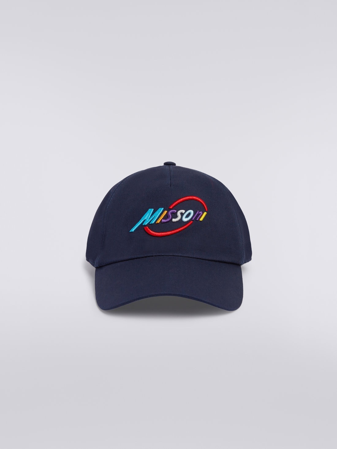 Cotton visor hat with multicoloured logo lettering - 1