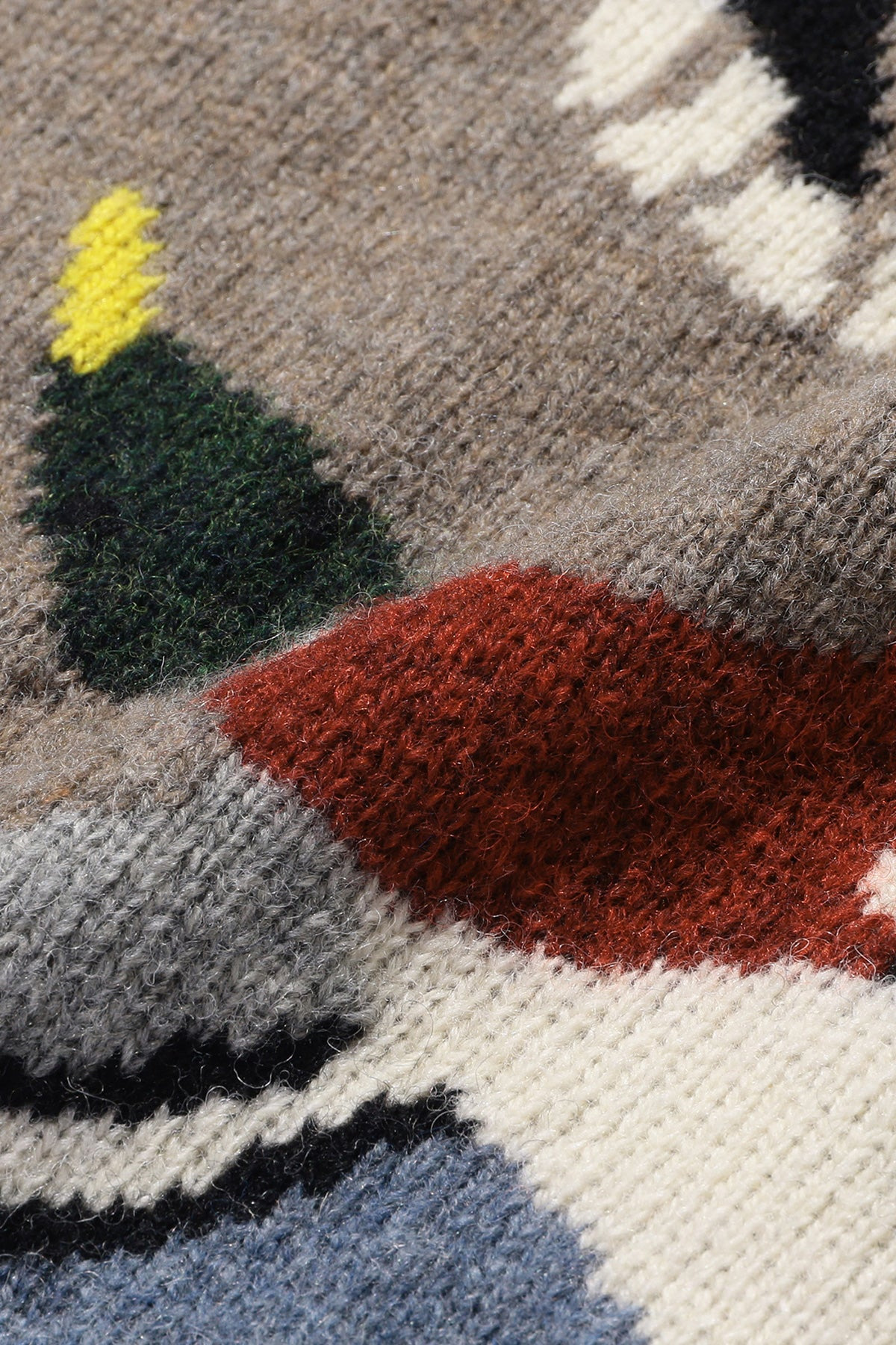 Crew Intarsia Duck Pattern - Beige - 3