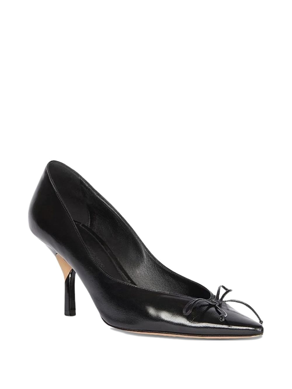 80mm bow-detail pointed-toe heeled pumps - 2