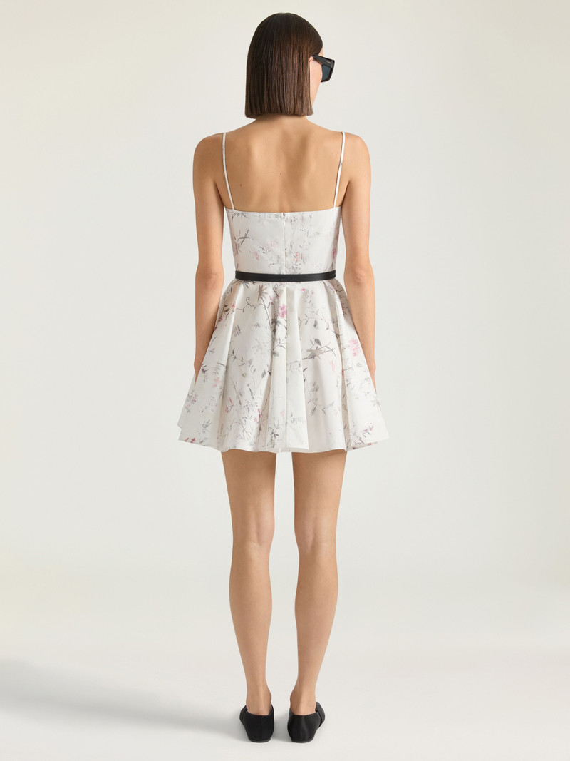 SLICED MINI DRESS IN POPLIN WITH FLORAL PRINT 3
