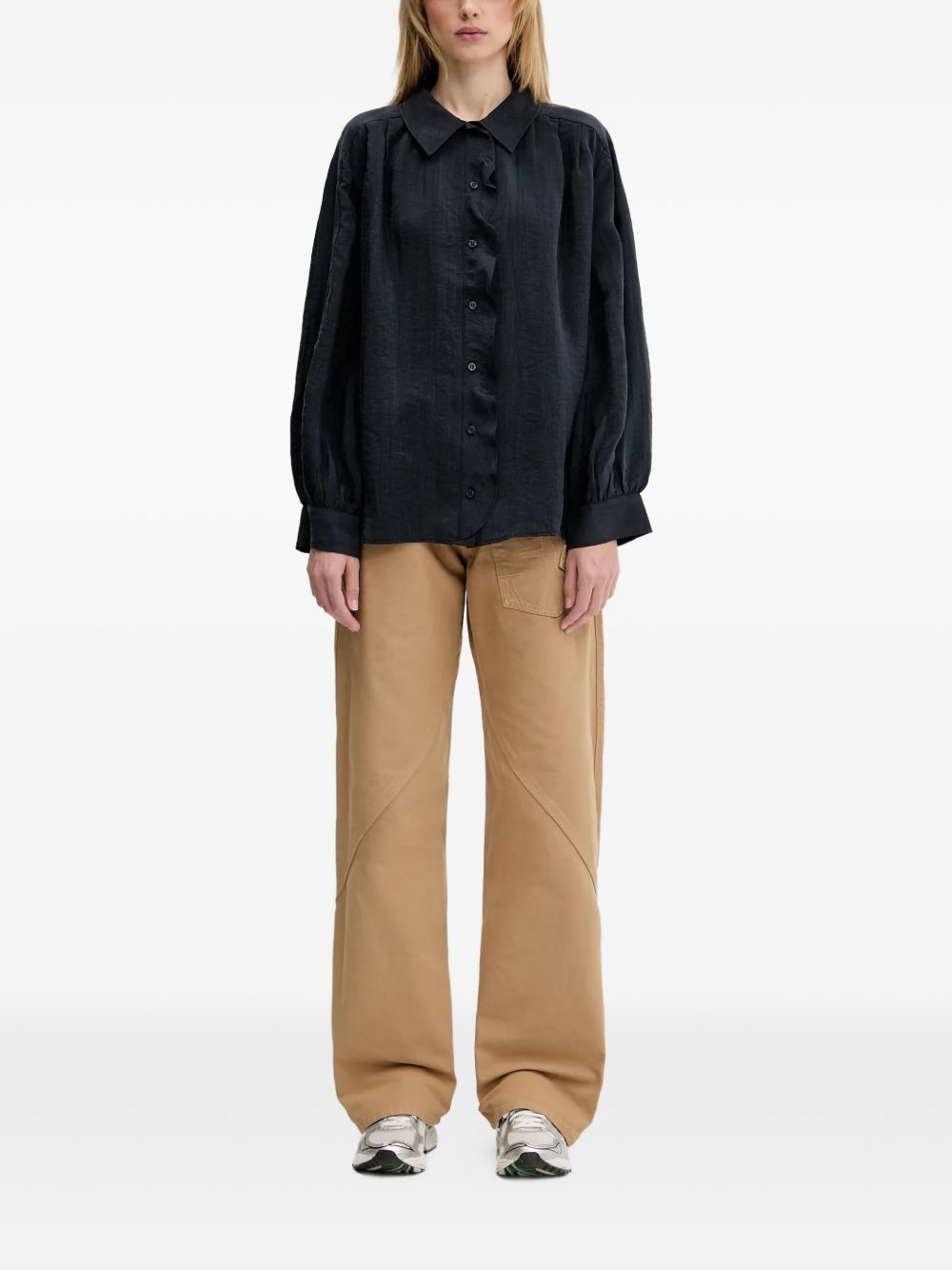 ruffled balloon-sleeve shirt - 2
