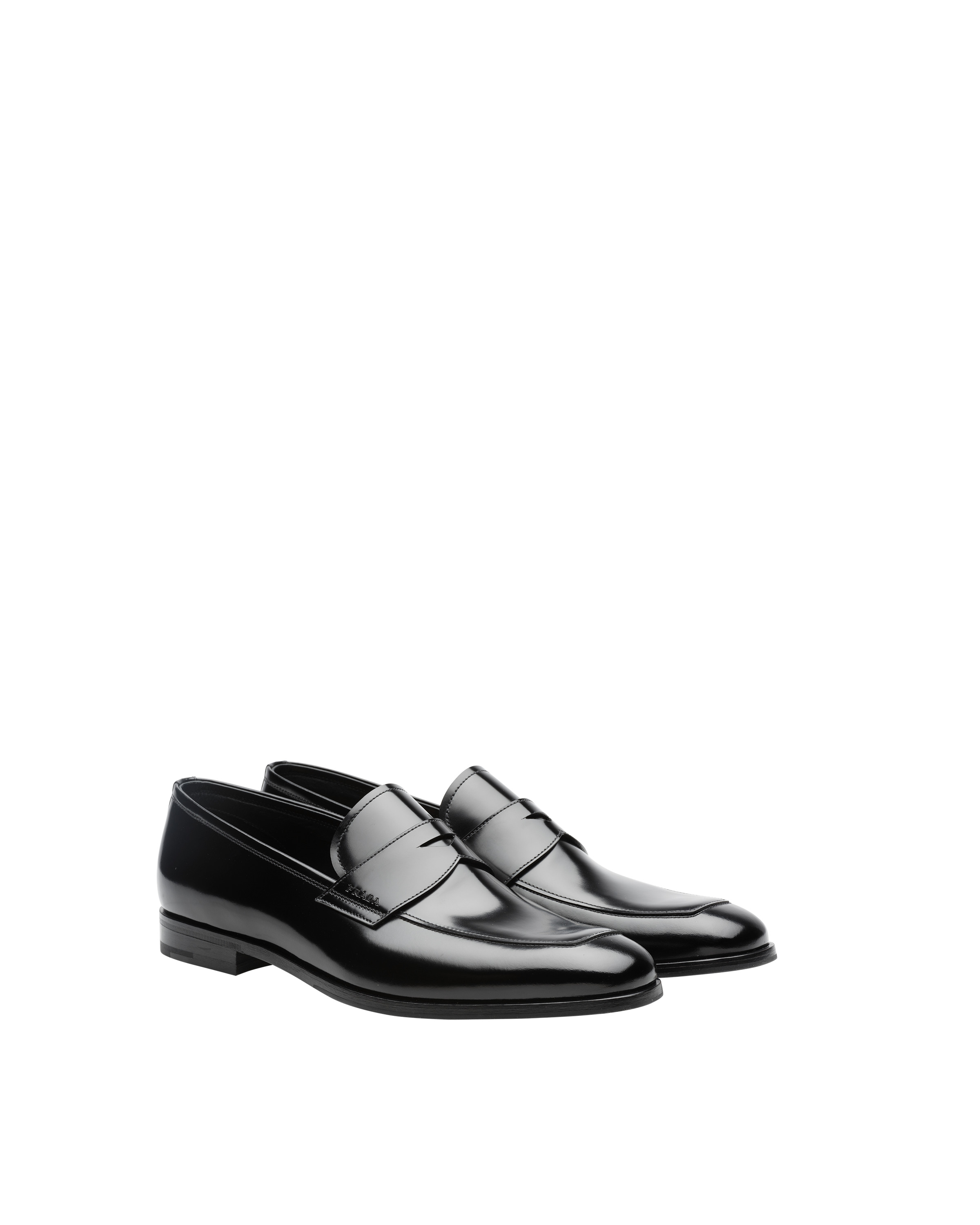 Brushed leather loafers - 1