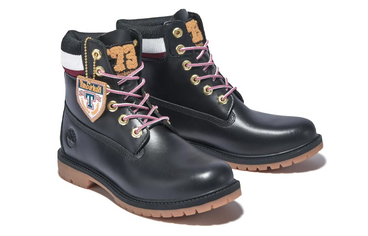 (WMNS) Timberland 6 inch Heritage Premium Waterproof Boots 'Black' A2G9S015 - 4