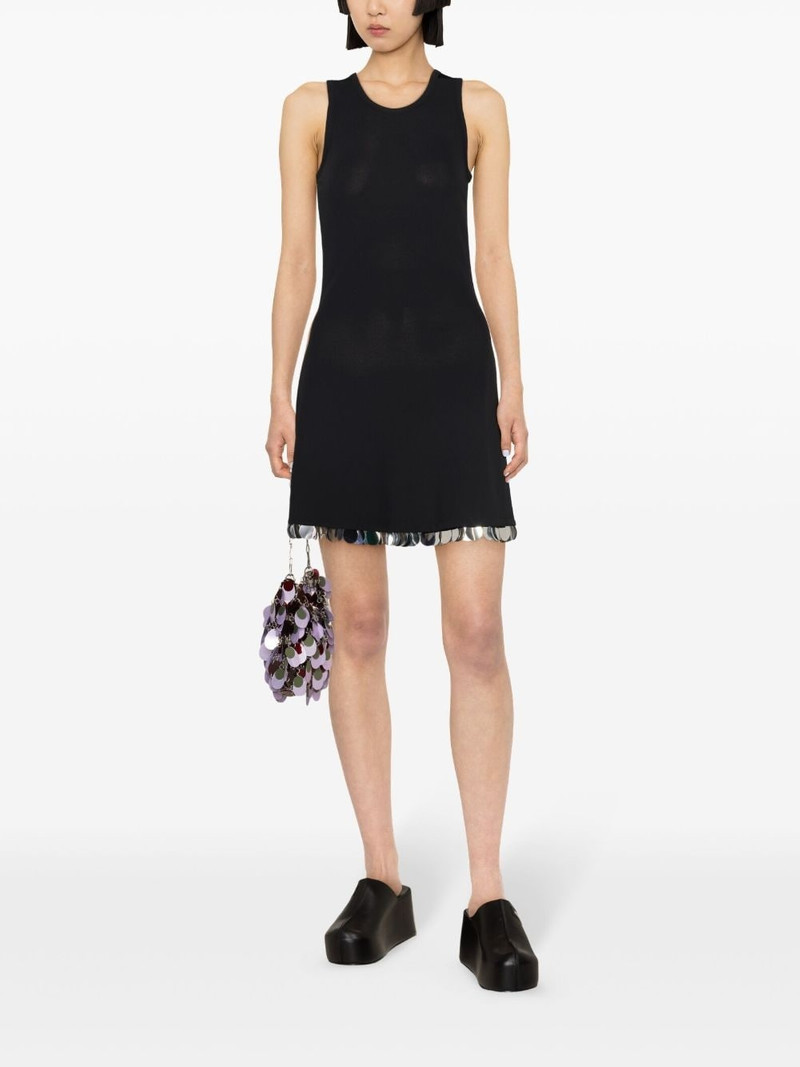 rabanne paillete-detail sleeveless minidress outlook