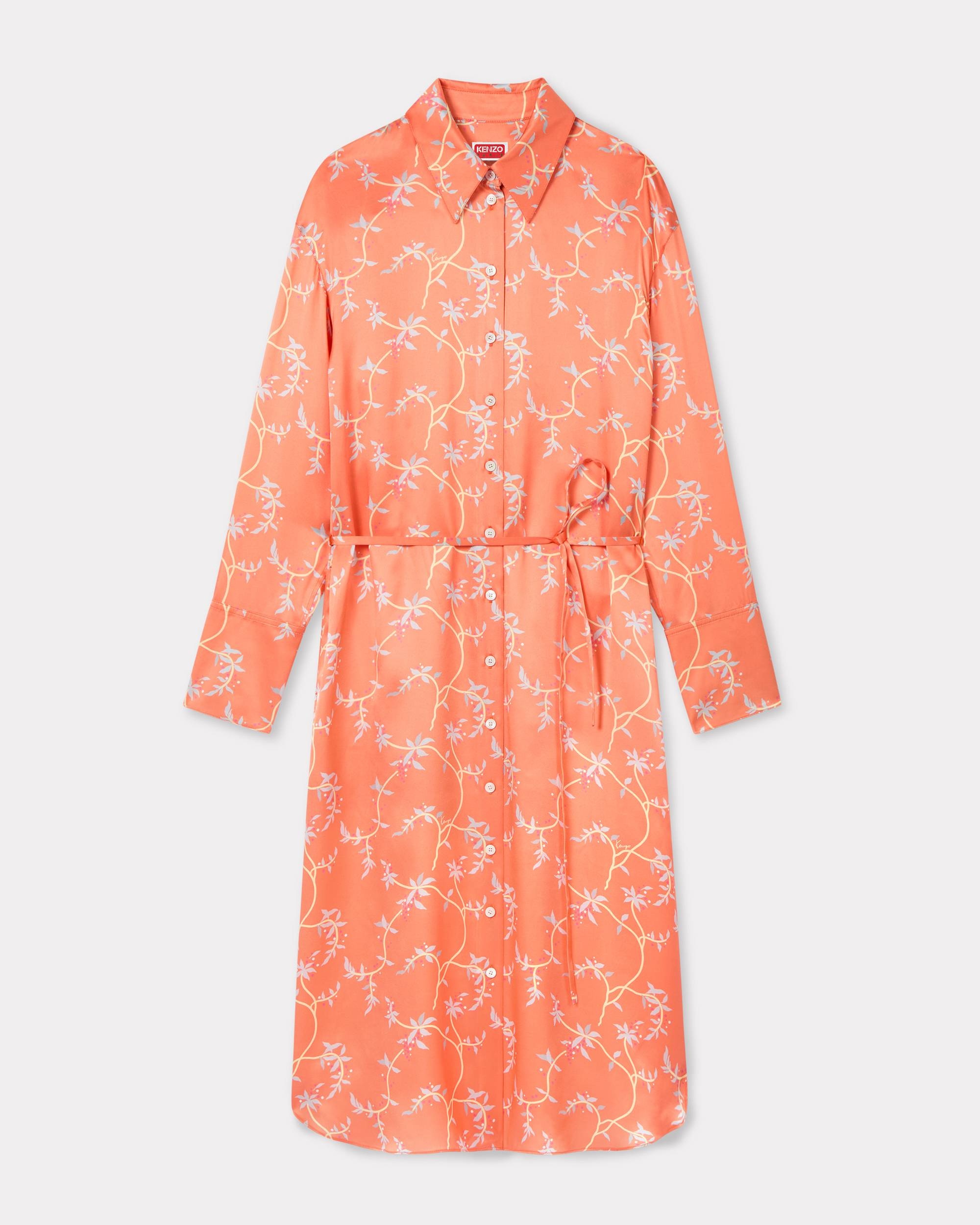 'KENZO Jungle Flower' midi shirt dress in silk - 1
