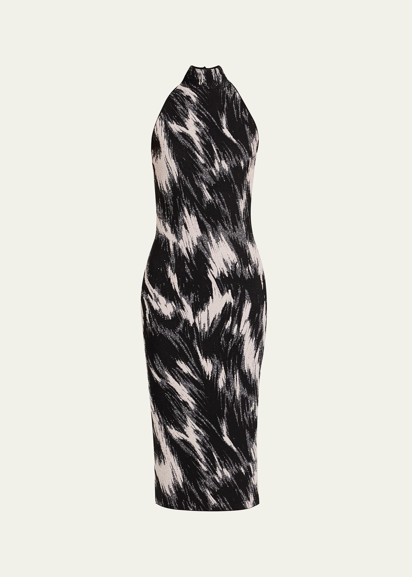 Sleeveless Mock-Neck Midi Dress - 1